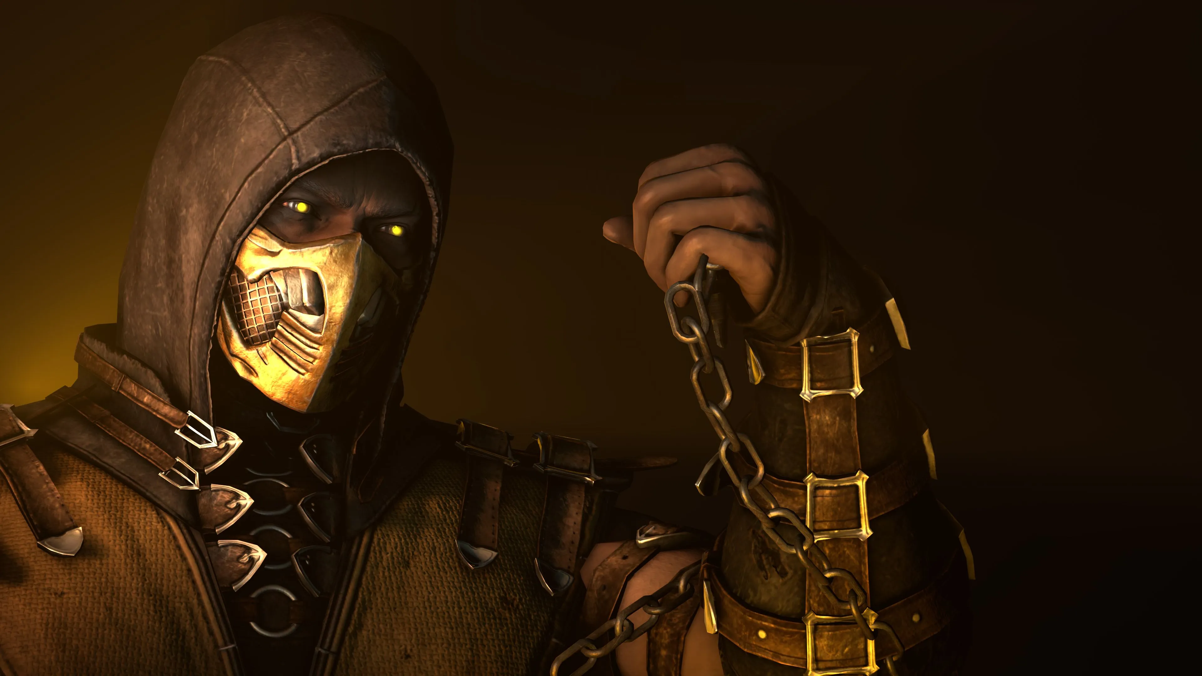 Scorpion Mortal Kombat X 4K Ultra HD Wallpaper: Fierce Video Game Icon