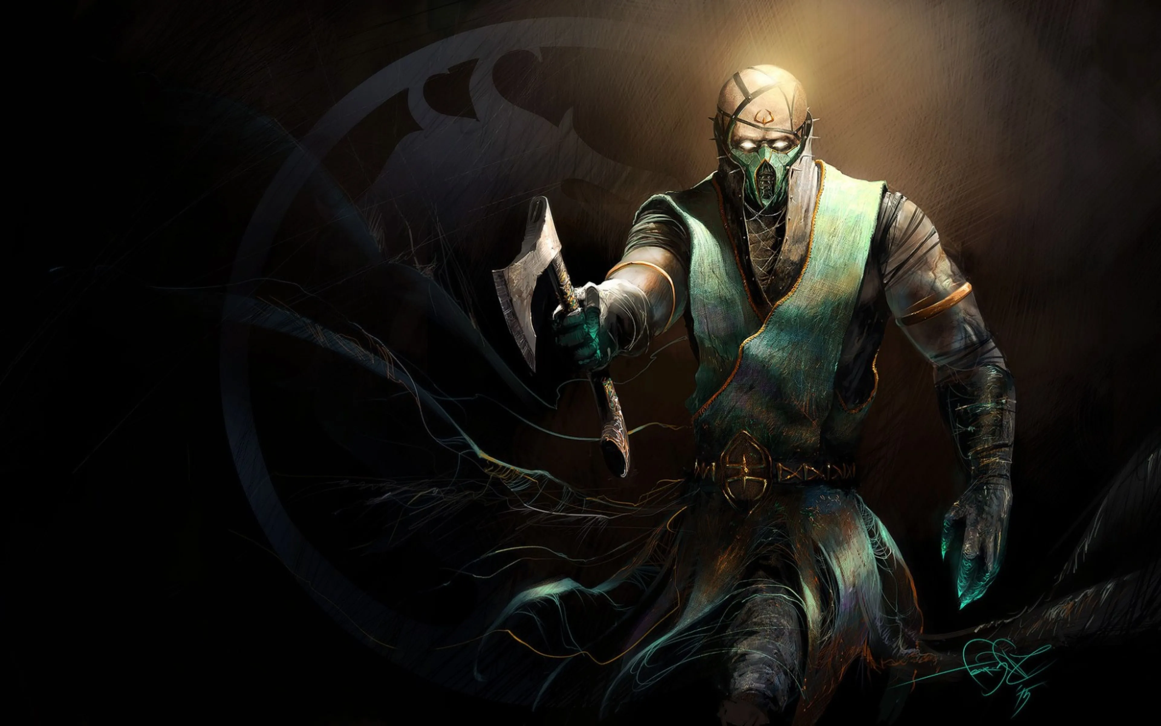 Wallpaper Mortal Kombat x, Chameleon, Darkness, Illustration, pc Game, Background Free Image