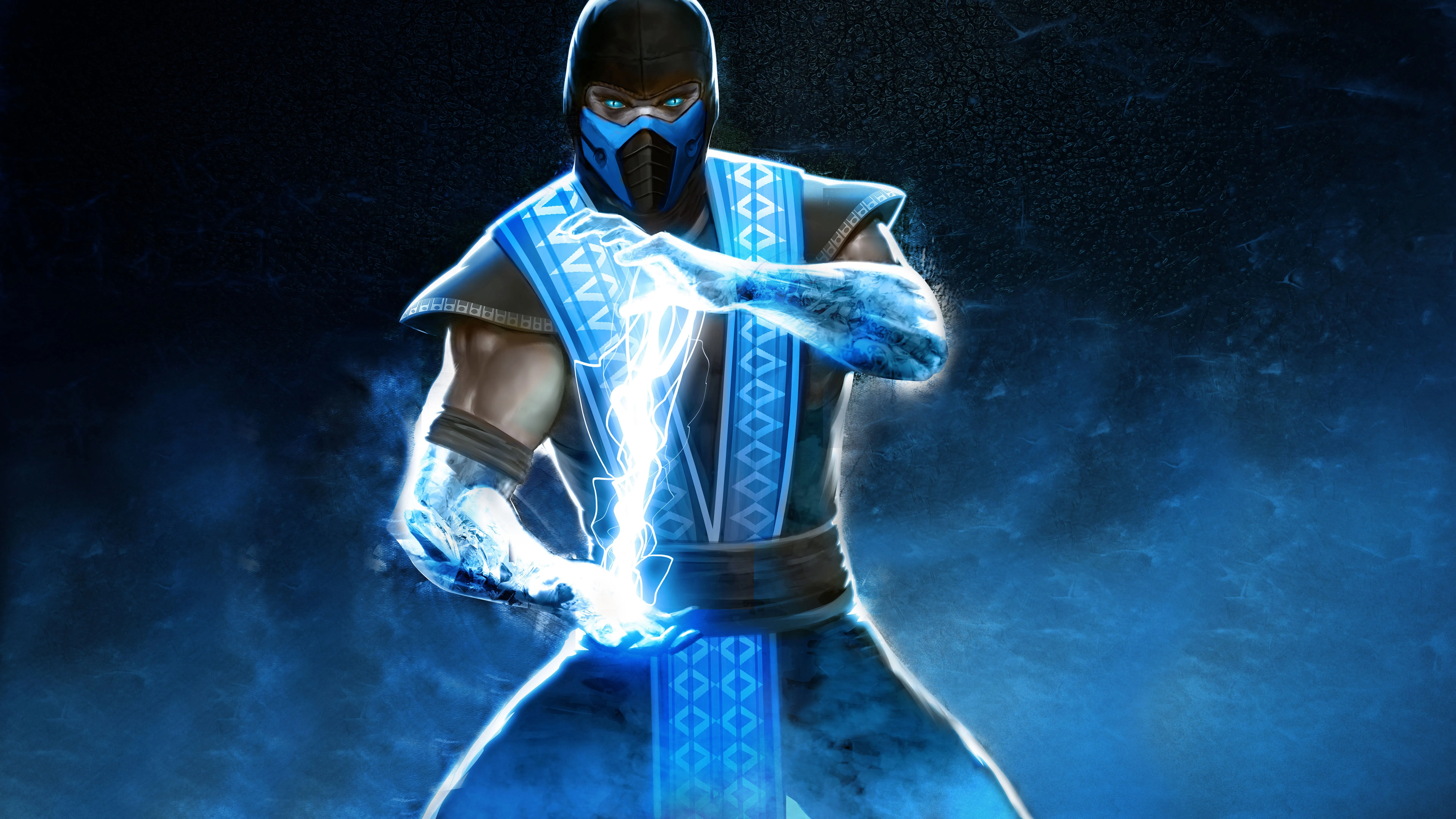 Wallpaper Mortal Kombat x, Scorpion, Mortal Kombat, Blue, Electric Blue, Background Free Image