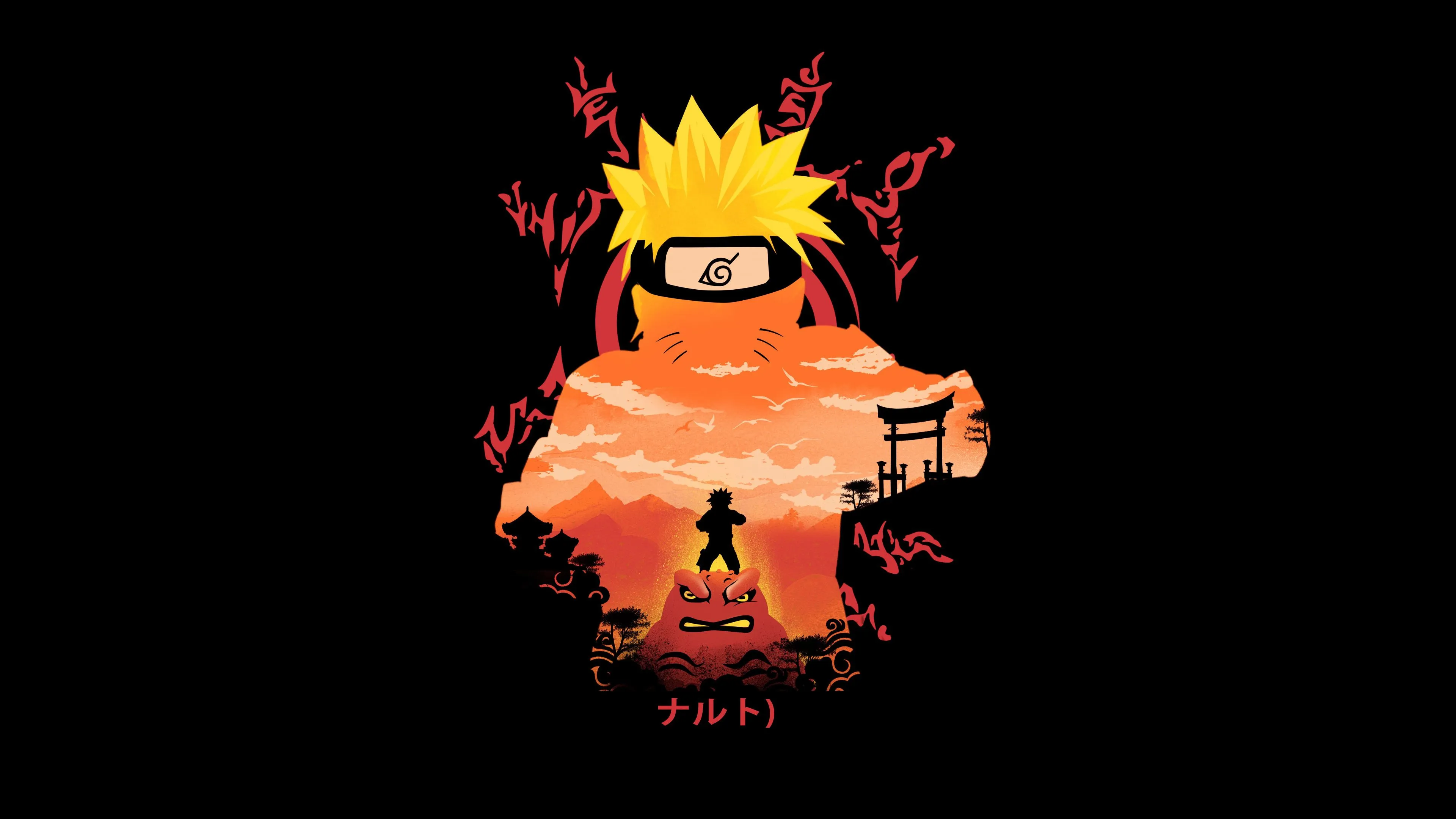 Naruto Uzumaki 4K Minimal Art Wallpaper, HD Minimalist 4K Wallpaper, Image and Background