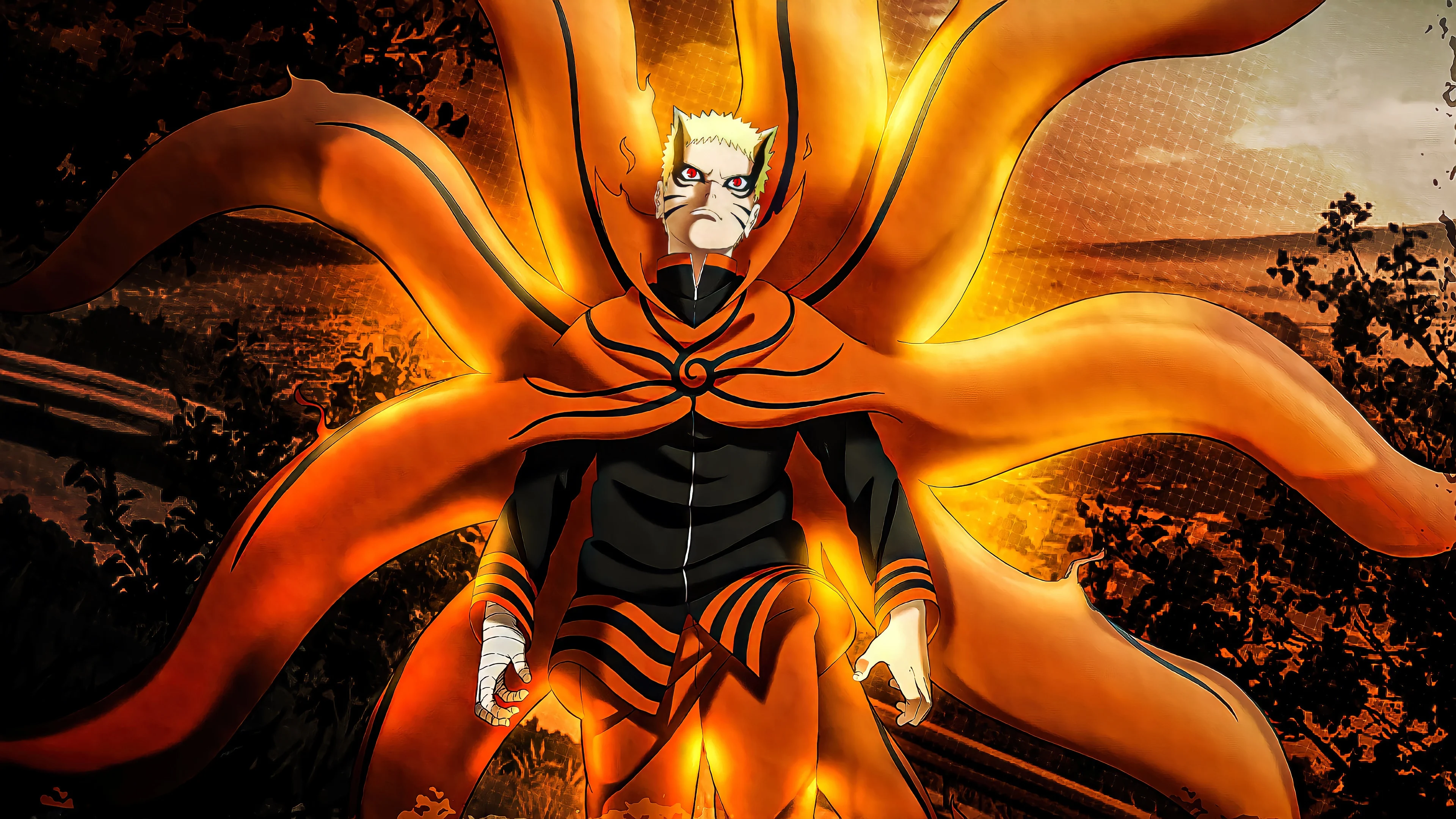Baryon Mode Naruto Anime Wallpaper 4k for Desktop