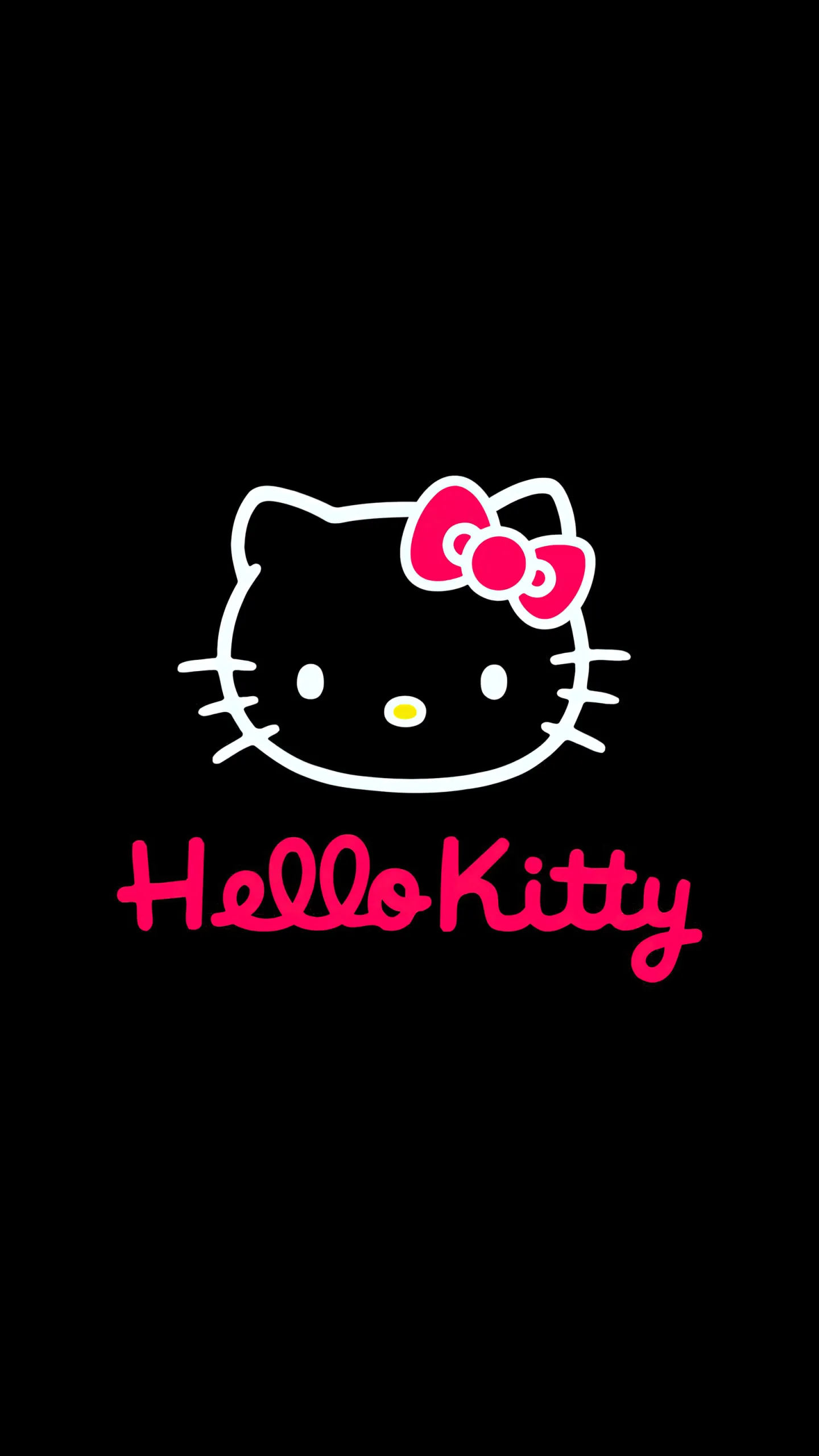 Hello Kitty Wallpaper 4K, Black background, AMOLED, 5K