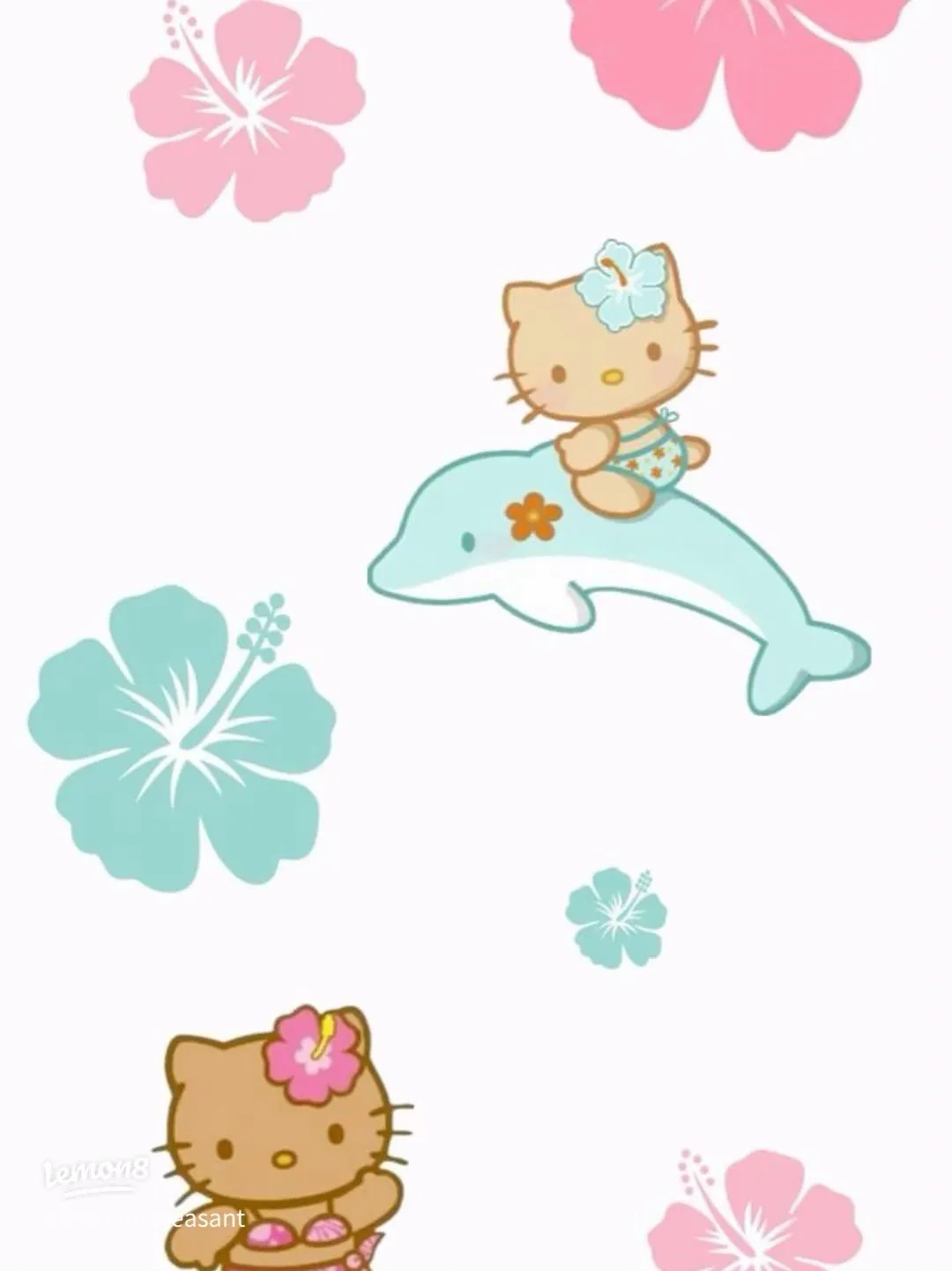 Vibrant Summer Sanrio Wallpaper for Hello Kitty Fans