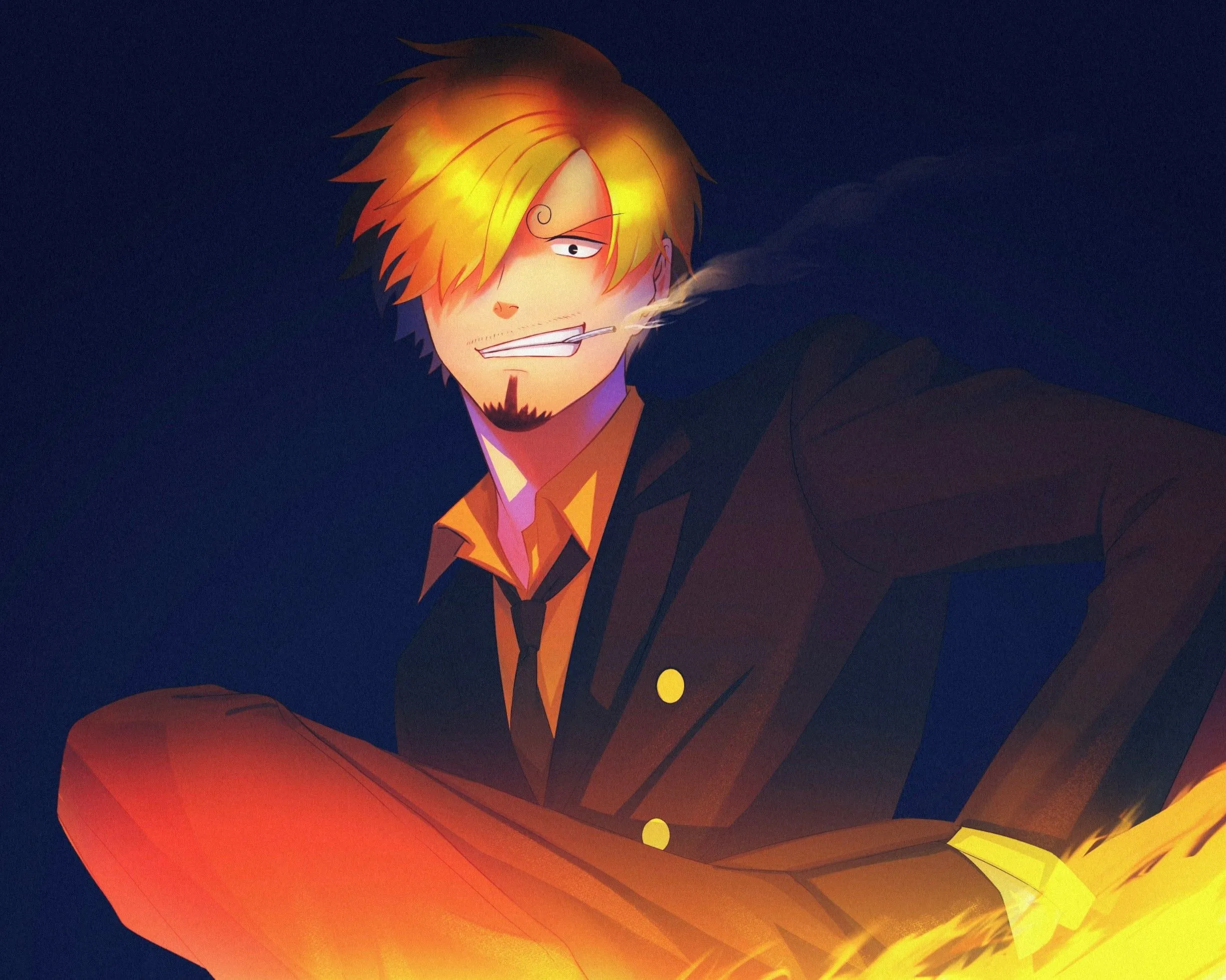 Sanji Cool One Piece Digital Art Wallpaper, HD Anime 4K Wallpaper, Image and Background