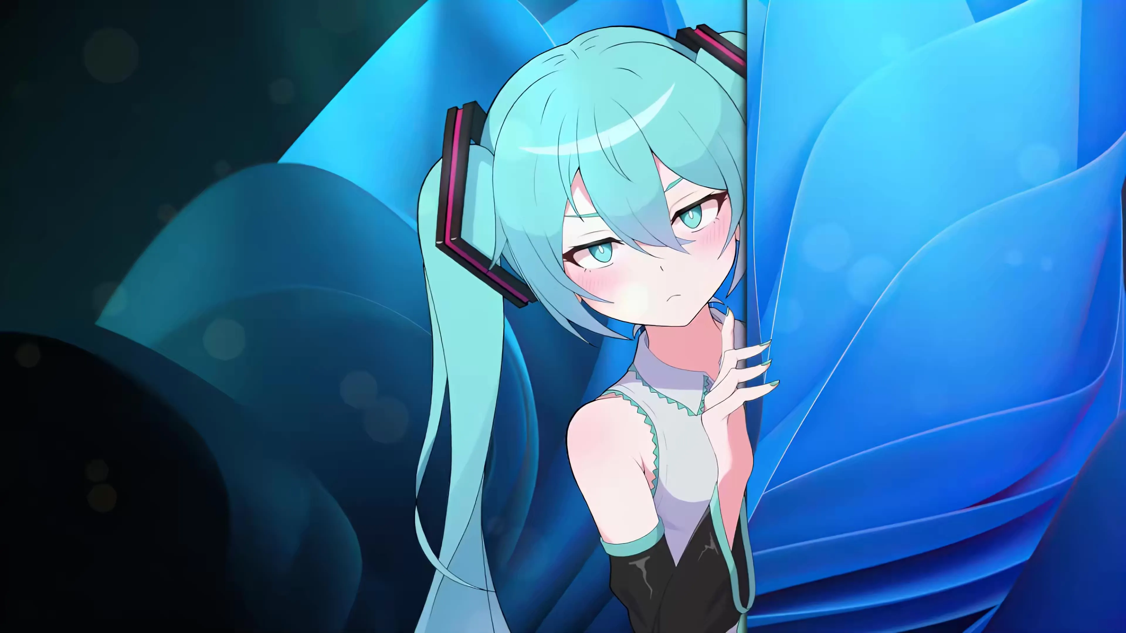 Miku on Windows Desktop Live Wallpaper