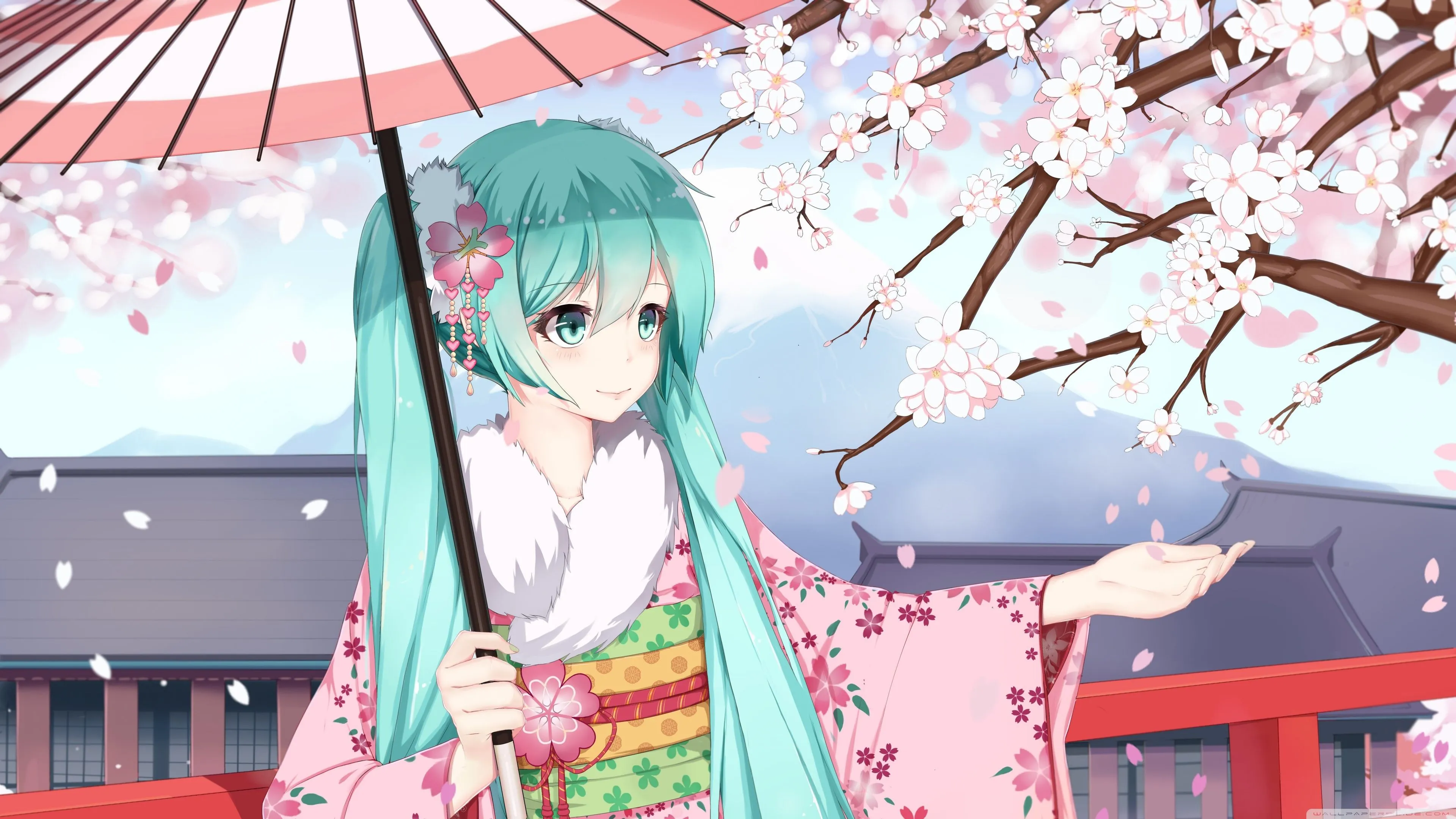 Hatsune Miku Sakura 4K UHD Wallpaper for UltraHD Desktop and TV, Widescreen and UltraWide Display, Dual Monitor, Smartphone and Tablet Devices