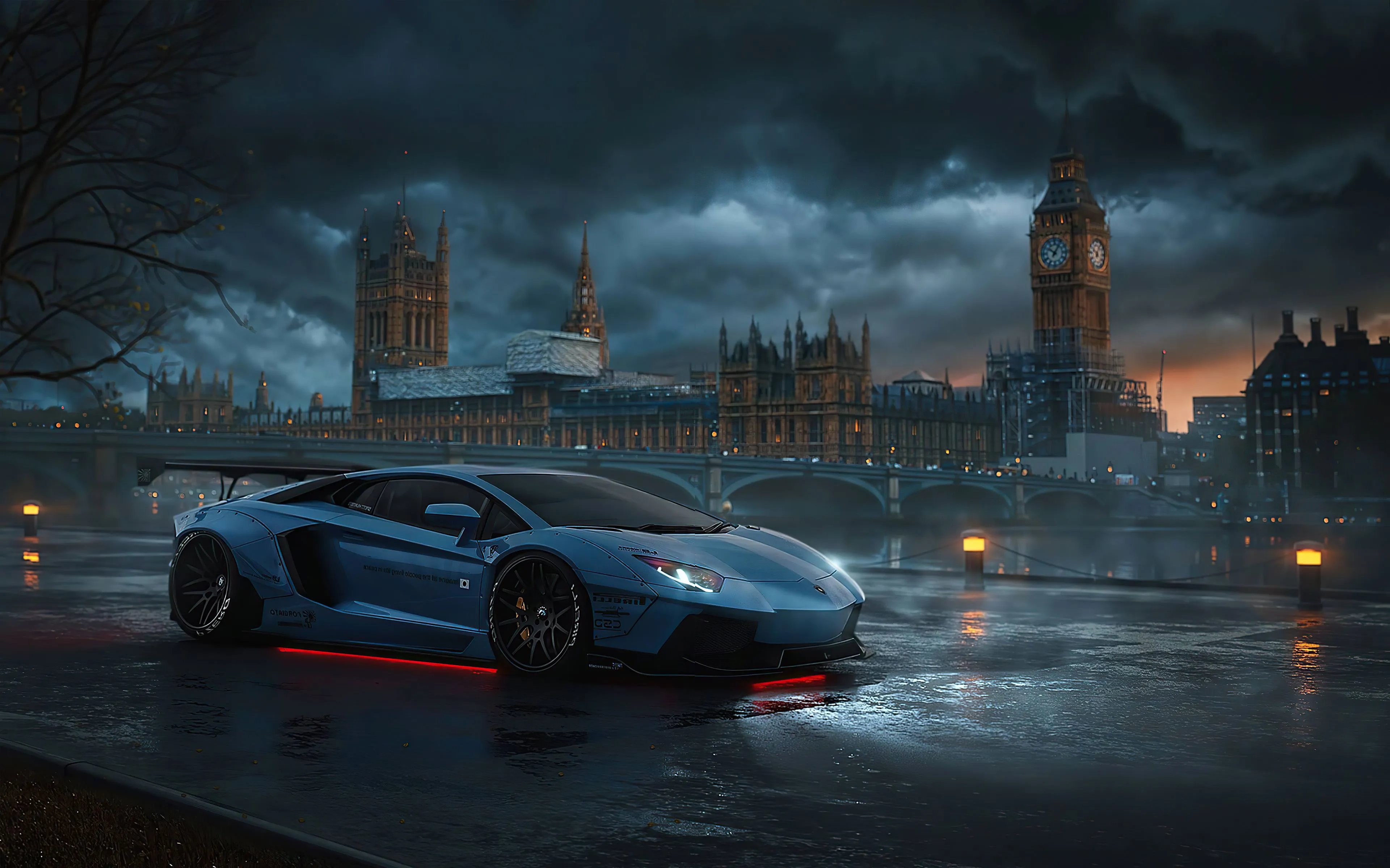 Lambo Evening Manipulation 4k Wallpaper, HD Artist Wallpaper, 4k Wallpaper Image, Background, Photos and Picture