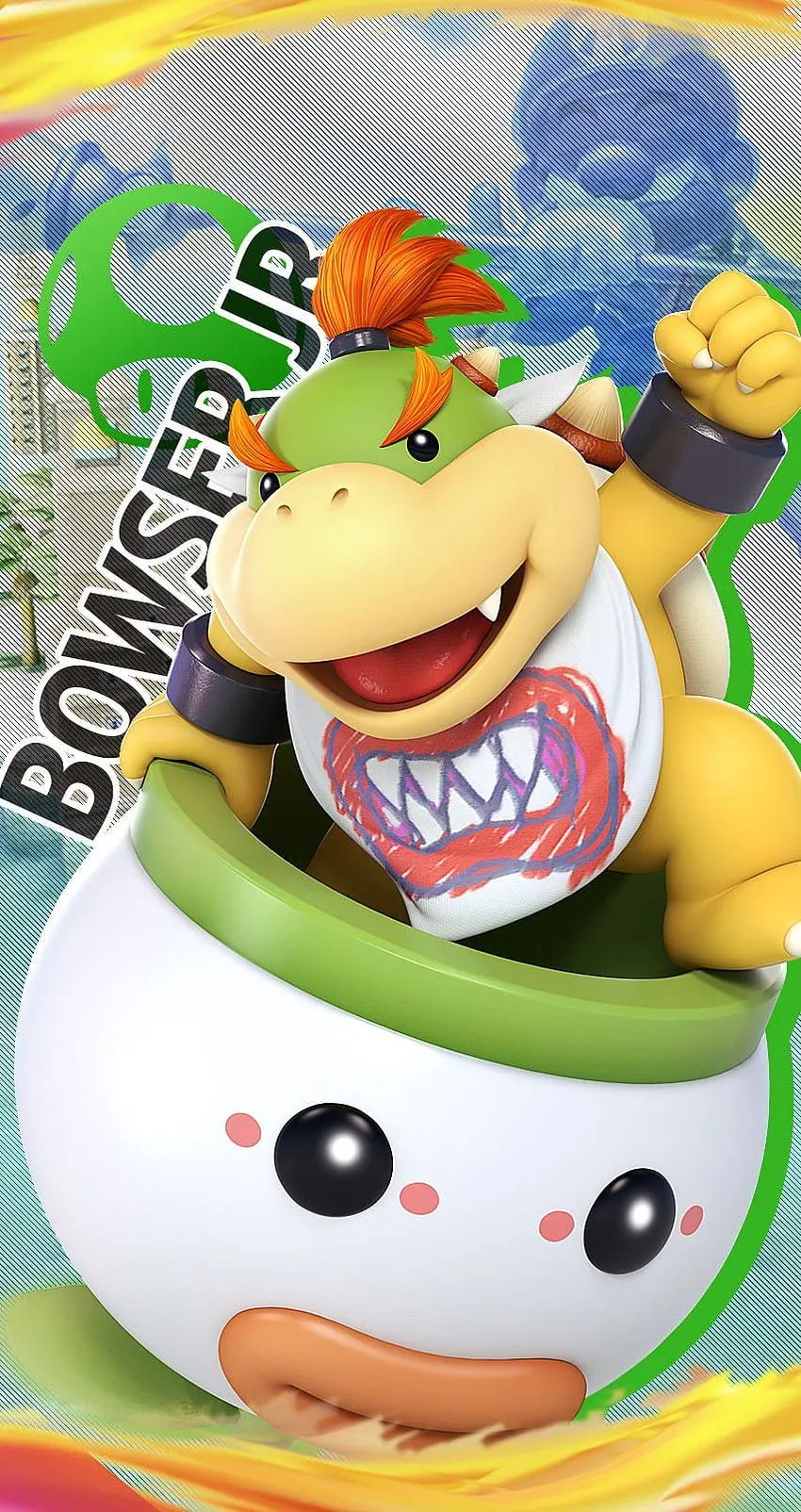 I made Ultimate mobile for EVERY fighter, smashbros, Bowser Jr HD phone wallpaper