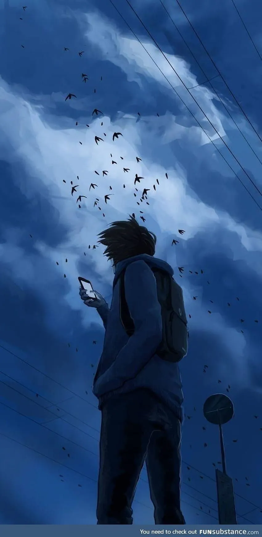 Here's another for you. Anime scenery, Scenery, Anime scenery, Alone Boy Sad Anime HD phone wallpaper