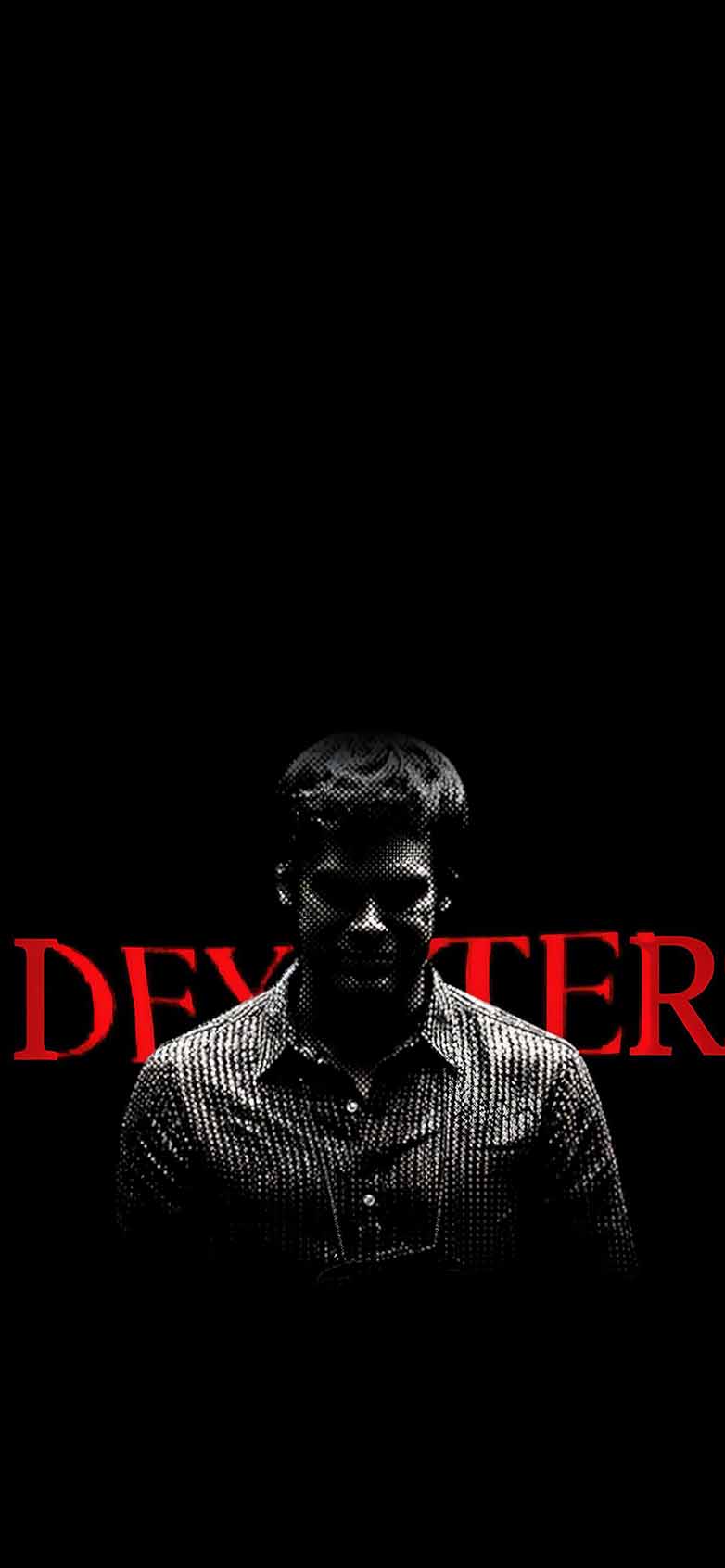 Dexter Morgan Dark Red Logo TV Show Wallpaper