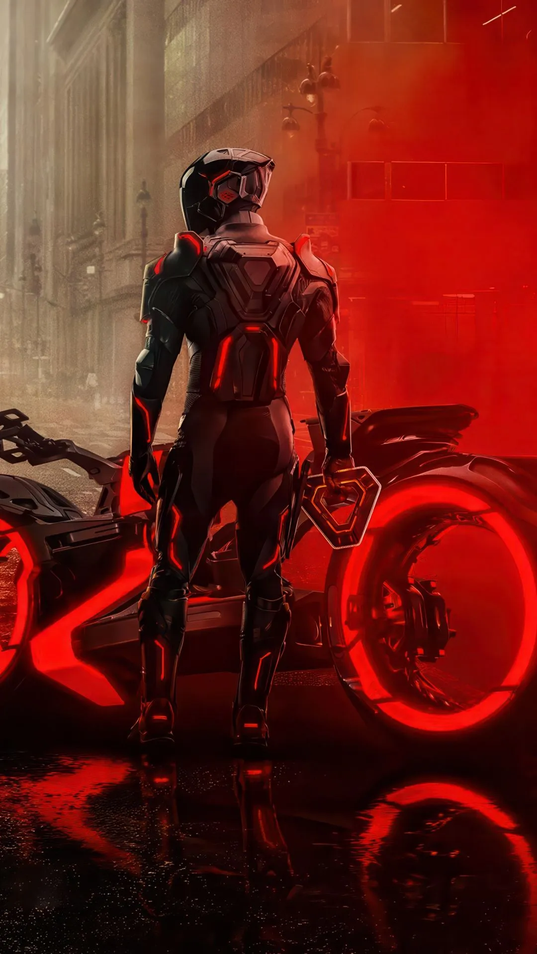 Tron: Ares Wallpaper 4K, Red aesthetic, 2025 Movies