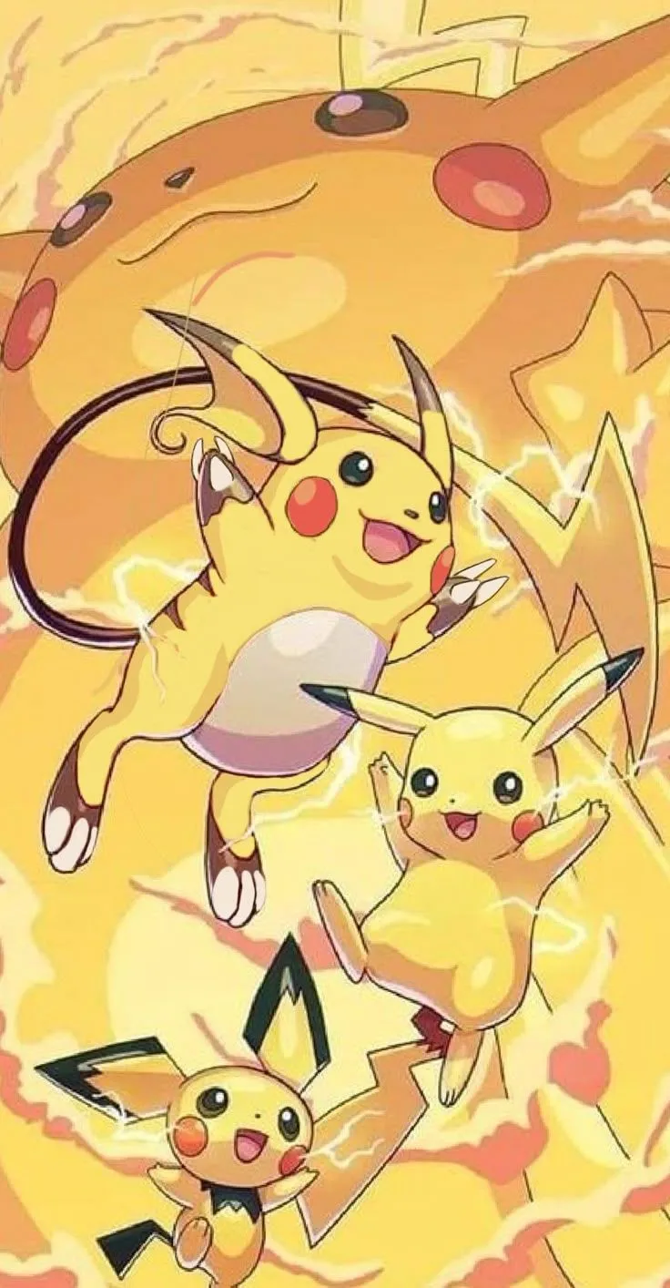 Pichu Pikachu & Raichu(recoloured)