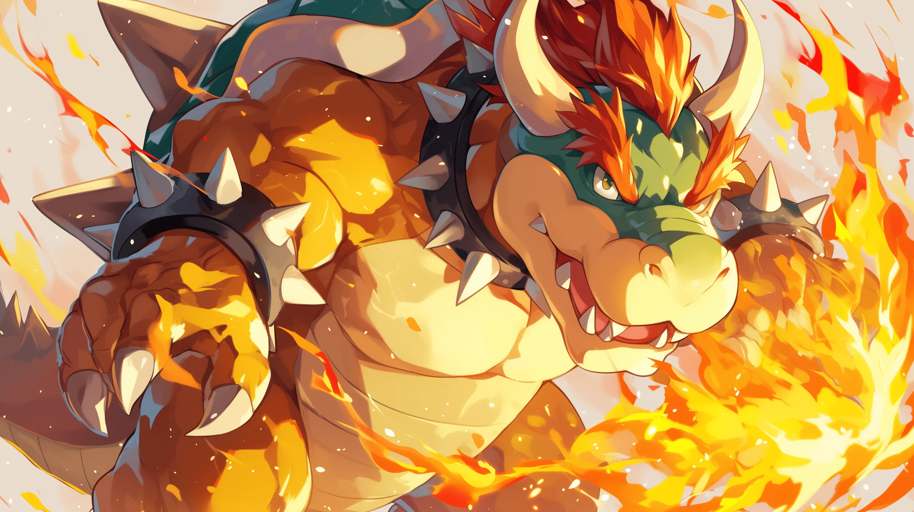 HD Bowser Flame Fury Wallpaper