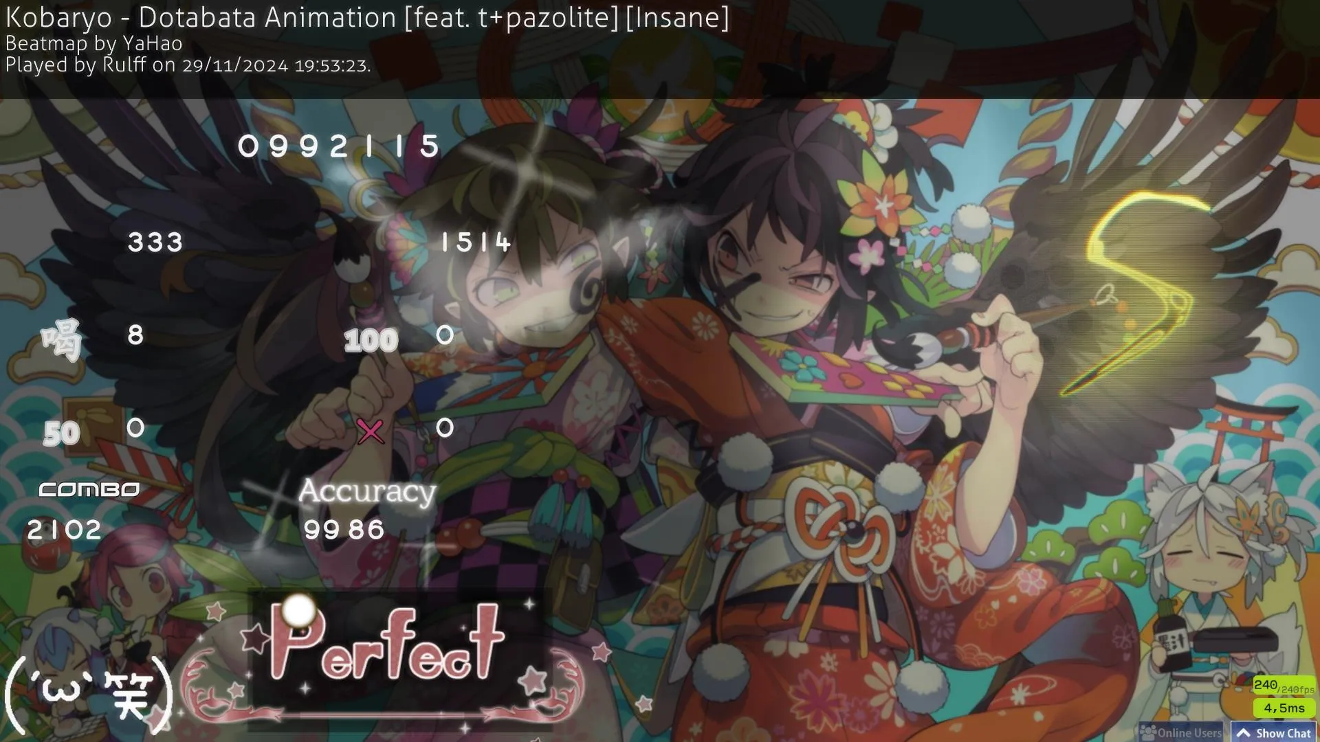 Kobaryo Animation [feat. t pazolite] · beatmap info. ‭osu!‬