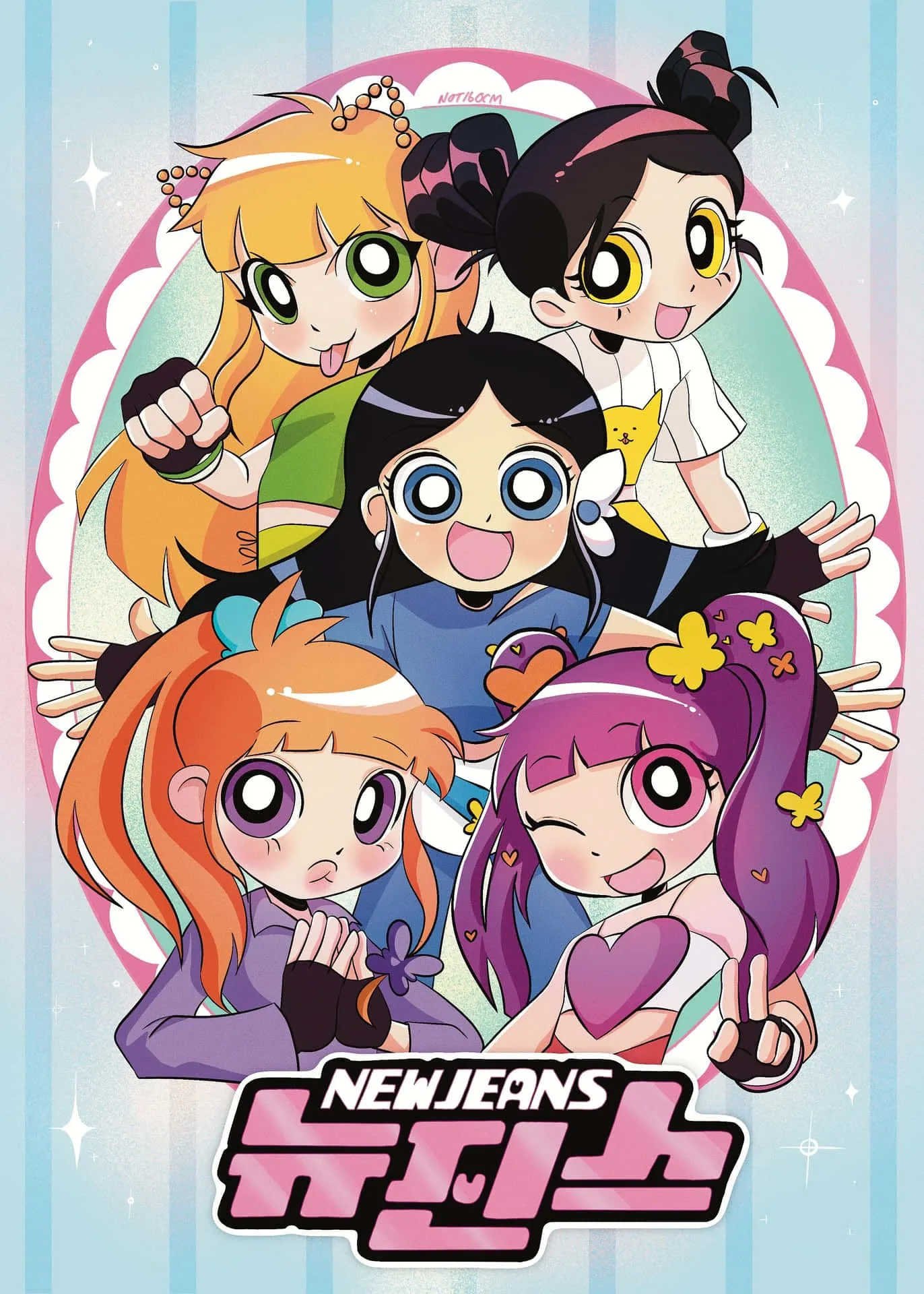 Download New Jeans Powerpuff Girls Crossover Artwork Wallpaper