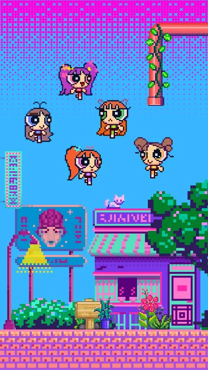 NewJeans Get Up Theme Lockscreen x Powerpuff Girls (pop city)