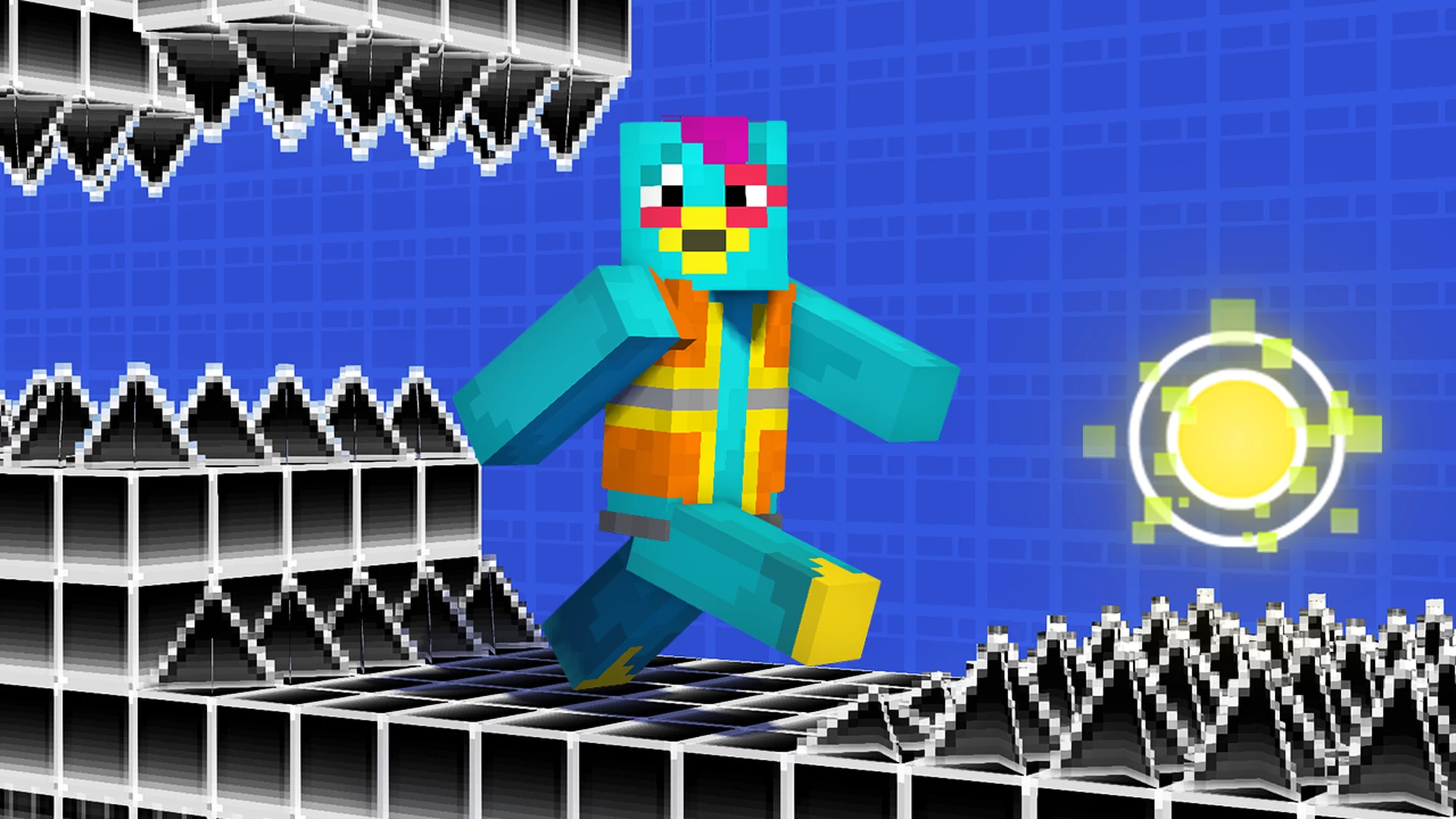 Minecraft Character Shape Math Minecraft Geometry Dash Wallpapers - Wallpaper Cave