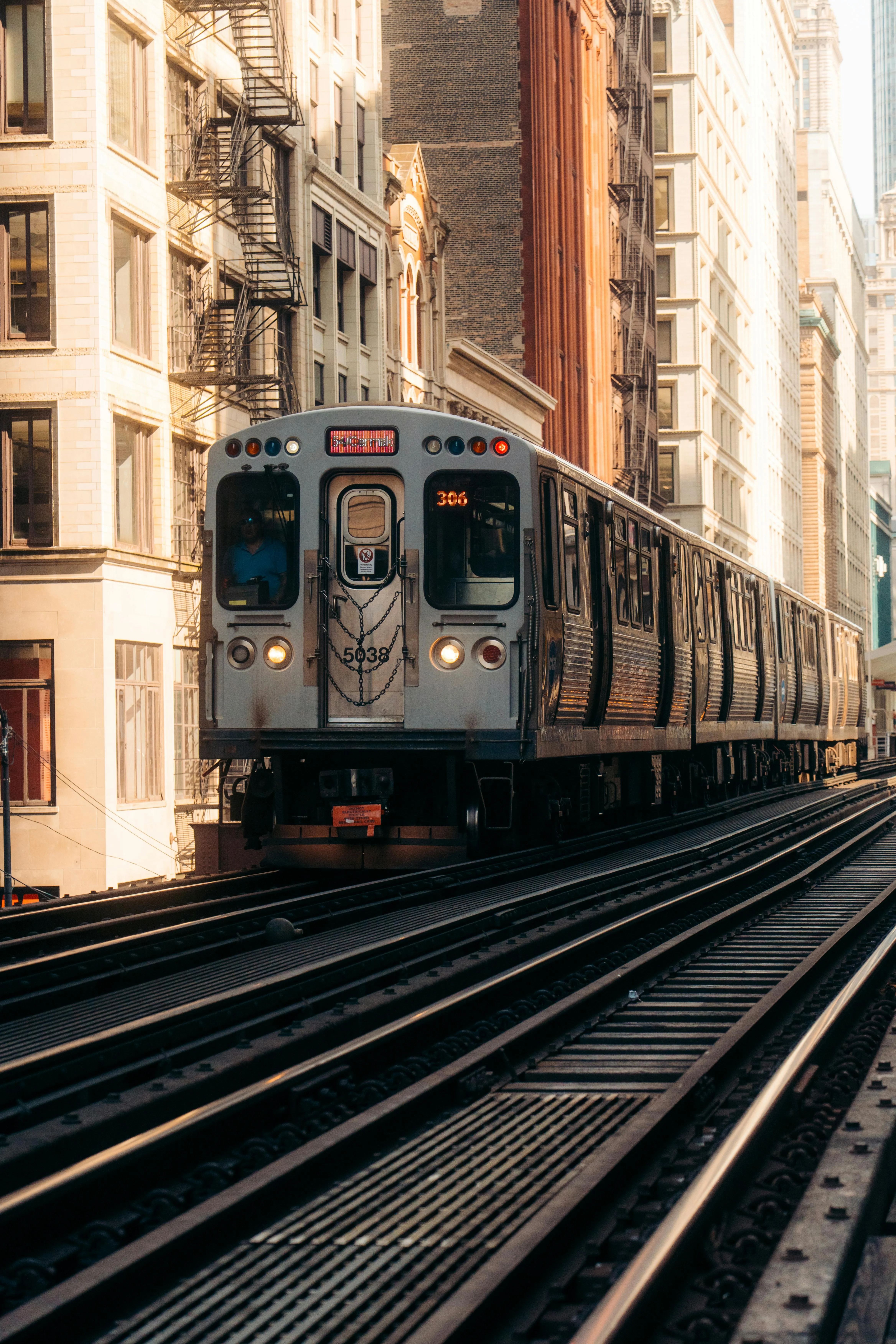 Urban Subway Train on New York City Bridge · Free