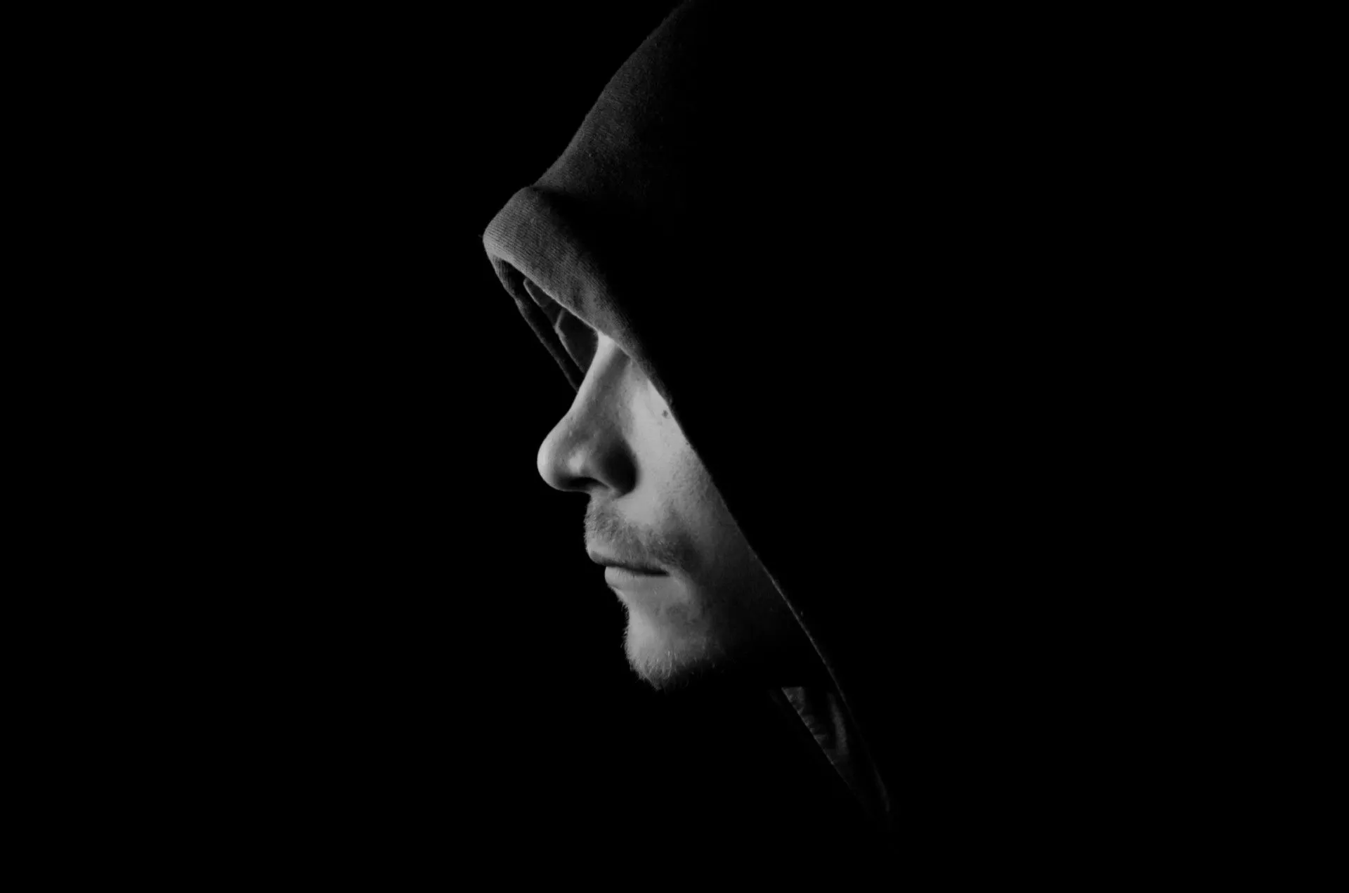 Hood, face, hidden, shadows, people