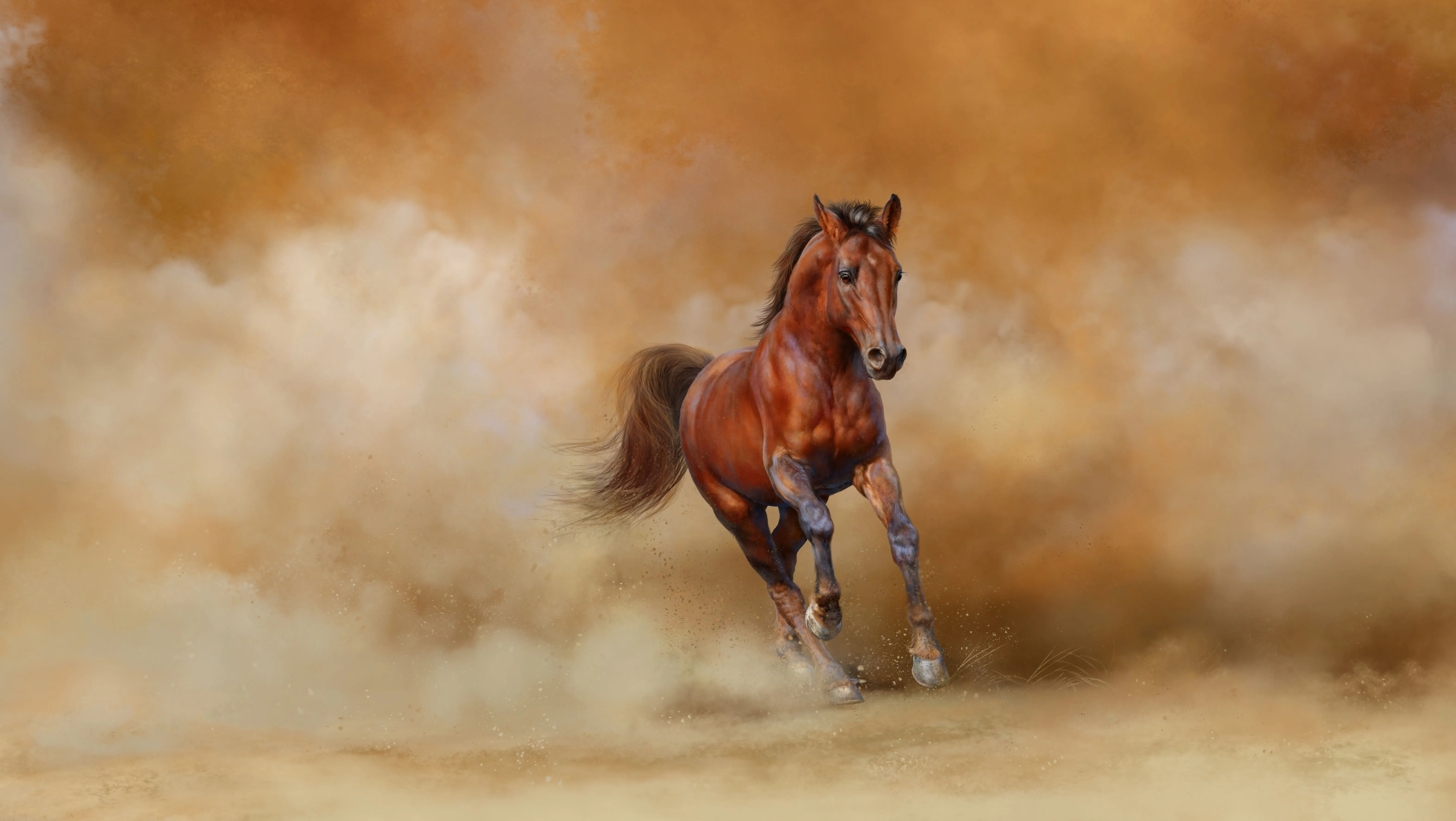 Desktop wallpaper: Animal, Horse 4K free download for PC. 1009896