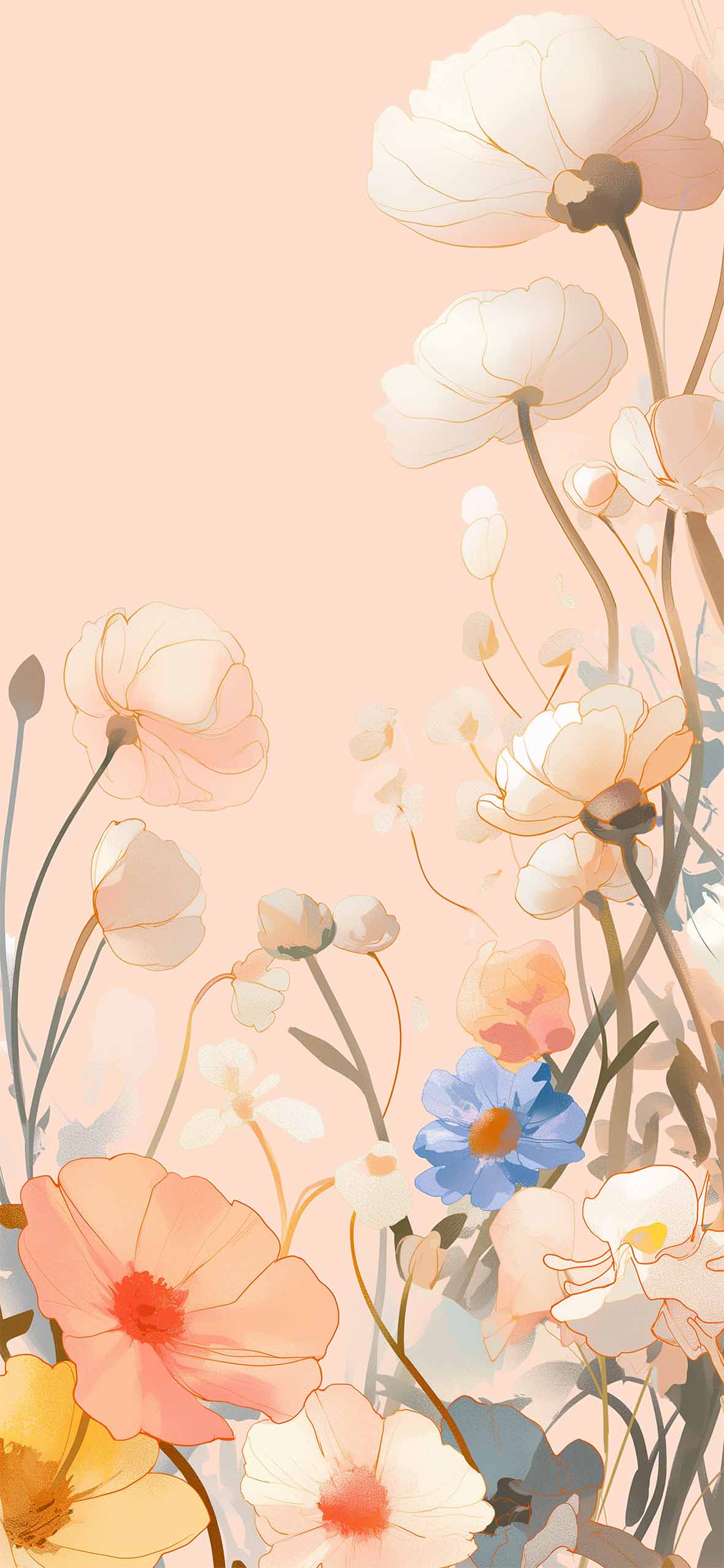 Pastel Flowers Aesthetic Floral Wallpaper HD Wallpaper