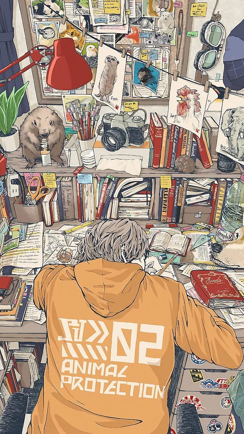 Aesthetic Study, anime study, anime, study, HD phone wallpaper