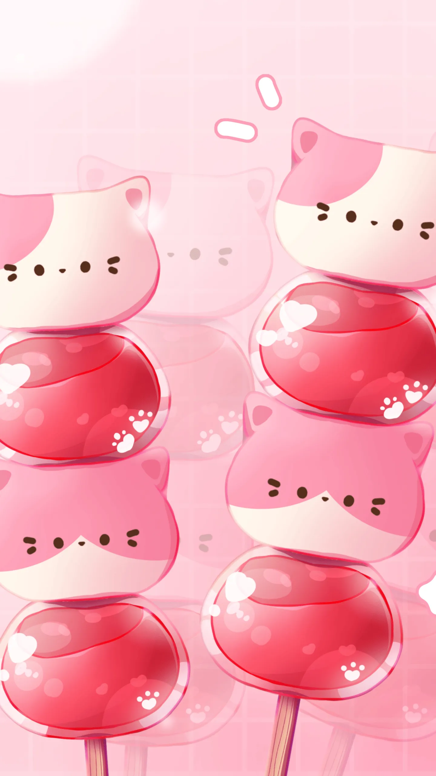 Kawaii Wallpaper 4K, Candy, Pink aesthetic