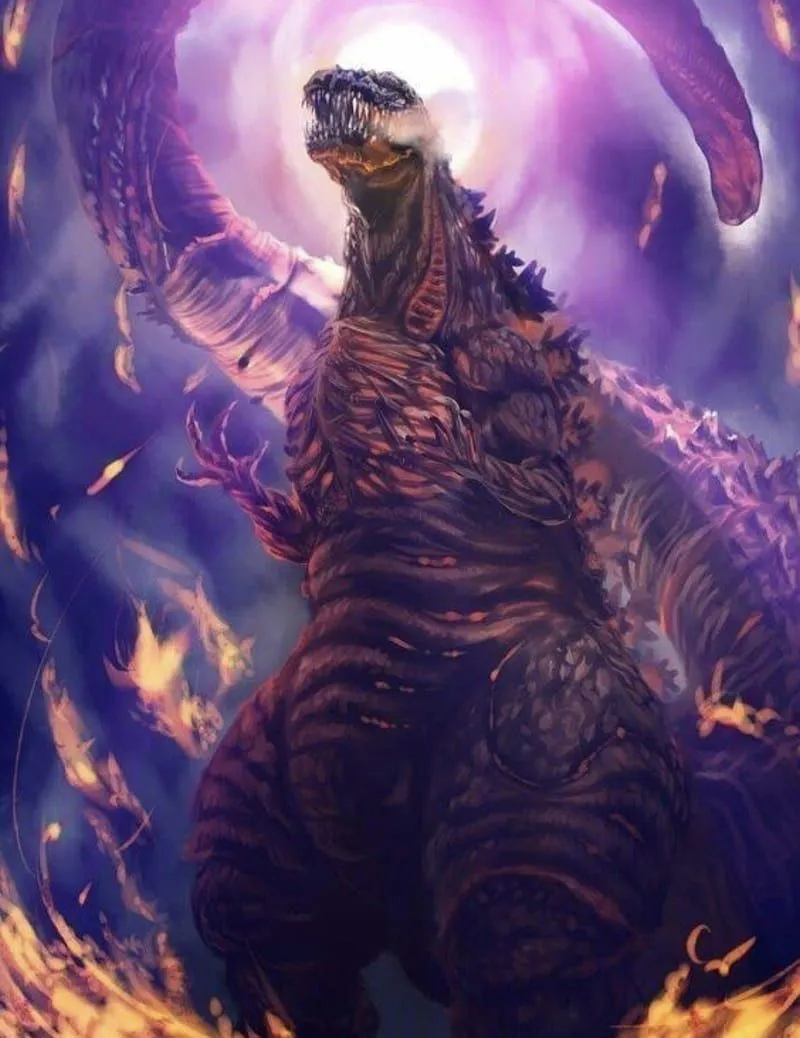 Shin Godzilla, feather, fire, HD phone wallpaper