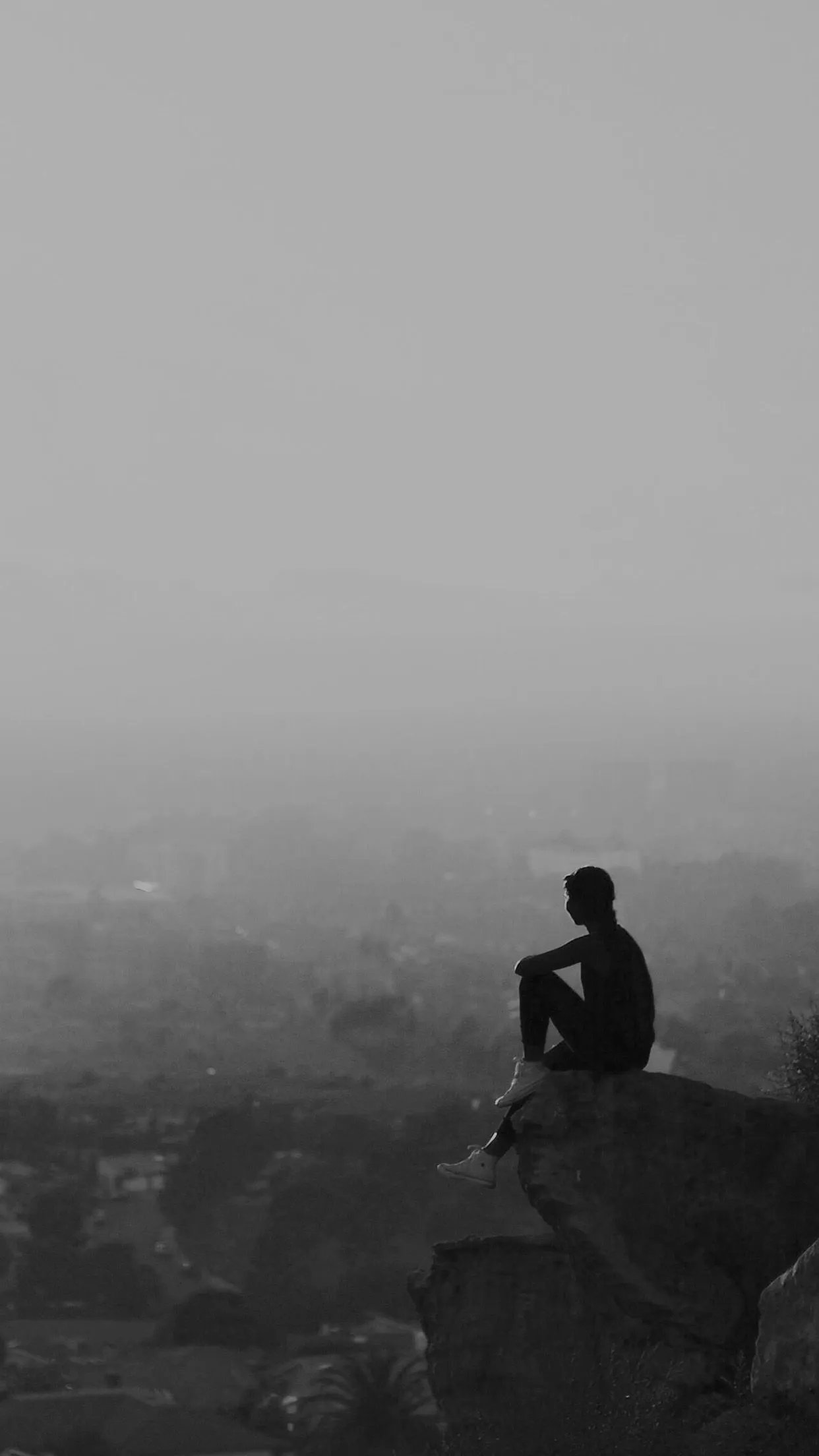 iPhoneXpapers mountain dark girl alone after running