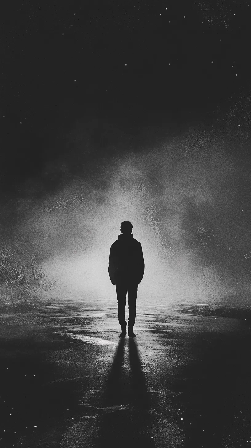 Download Alone Boy Dark Black Wallpaper