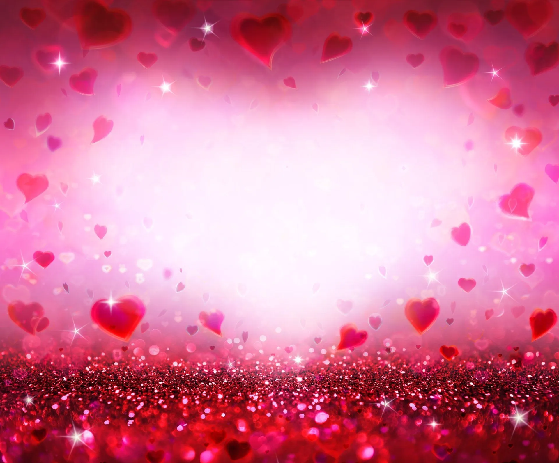 Romantic Pink Glitter Hearts Ultra HD Wallpaperx4080