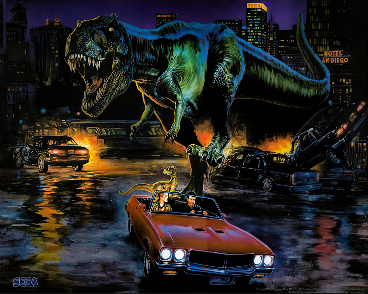 The Lost World Jurassic Park (Sega 1997) (.directb2s) & Backglass Downloads Pinball Universe