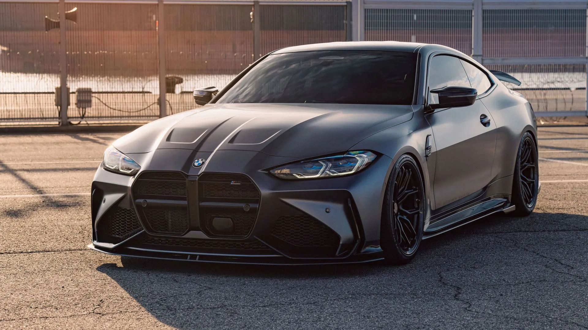 Expensive black car BMW M4 Desktop wallpaper 1920x1080