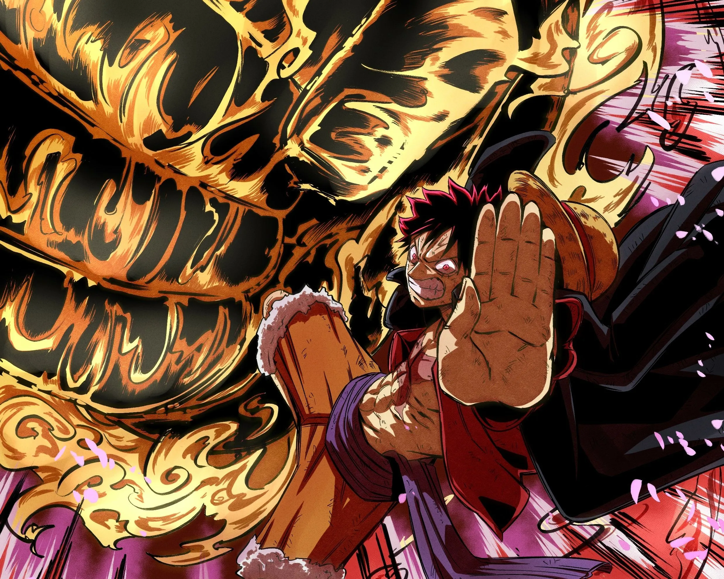 Monkey D. Luffy One Piece HD Colorful Art Wallpaper, HD Anime 4K Wallpaper, Image and Background