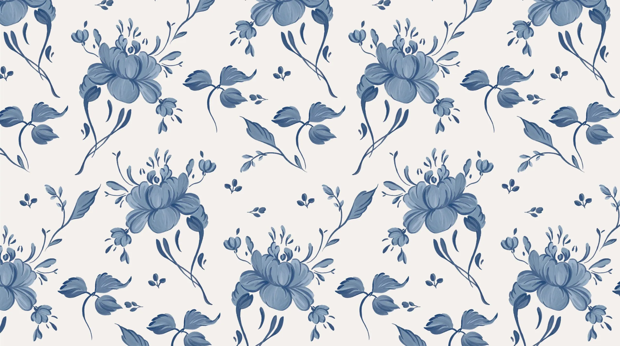 Blue Floral Wallpaper (Free!). Lark & Linen