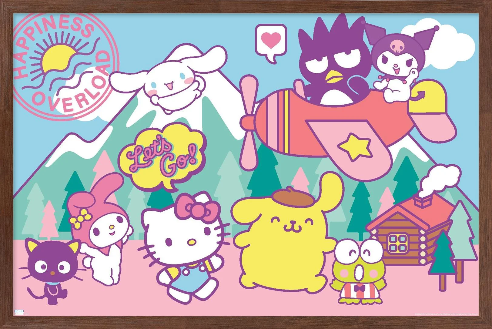 Hello Kitty and Friends Overload Wall Poster, 22.375 x 34 Framed