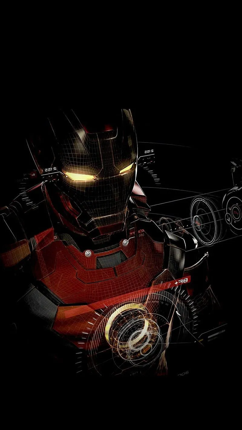 Iron man, abstract, dark, purple, angel, smoke, triangle, avenger, HD phone wallpaper