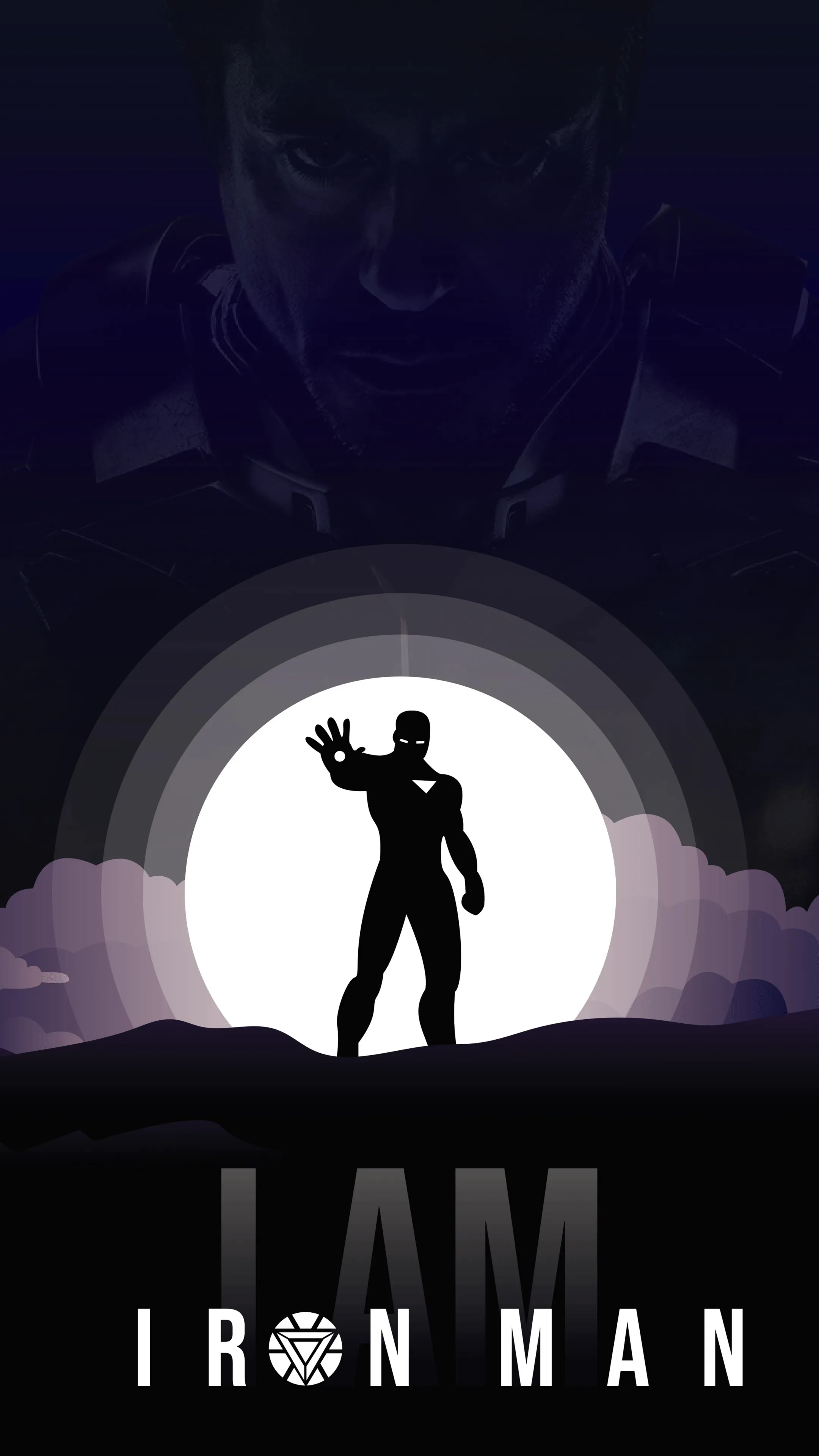 Iron Man Wallpaper 4K, Silhouette, Marvel Superheroes