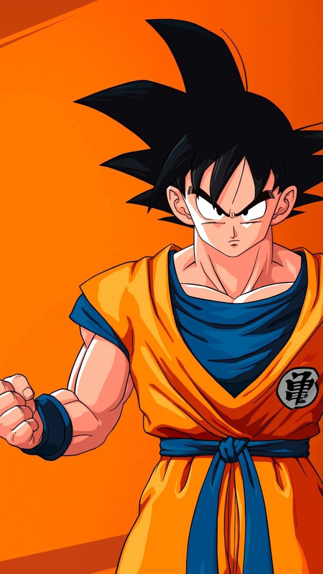 Goku Wallpaper 4K, Orange background