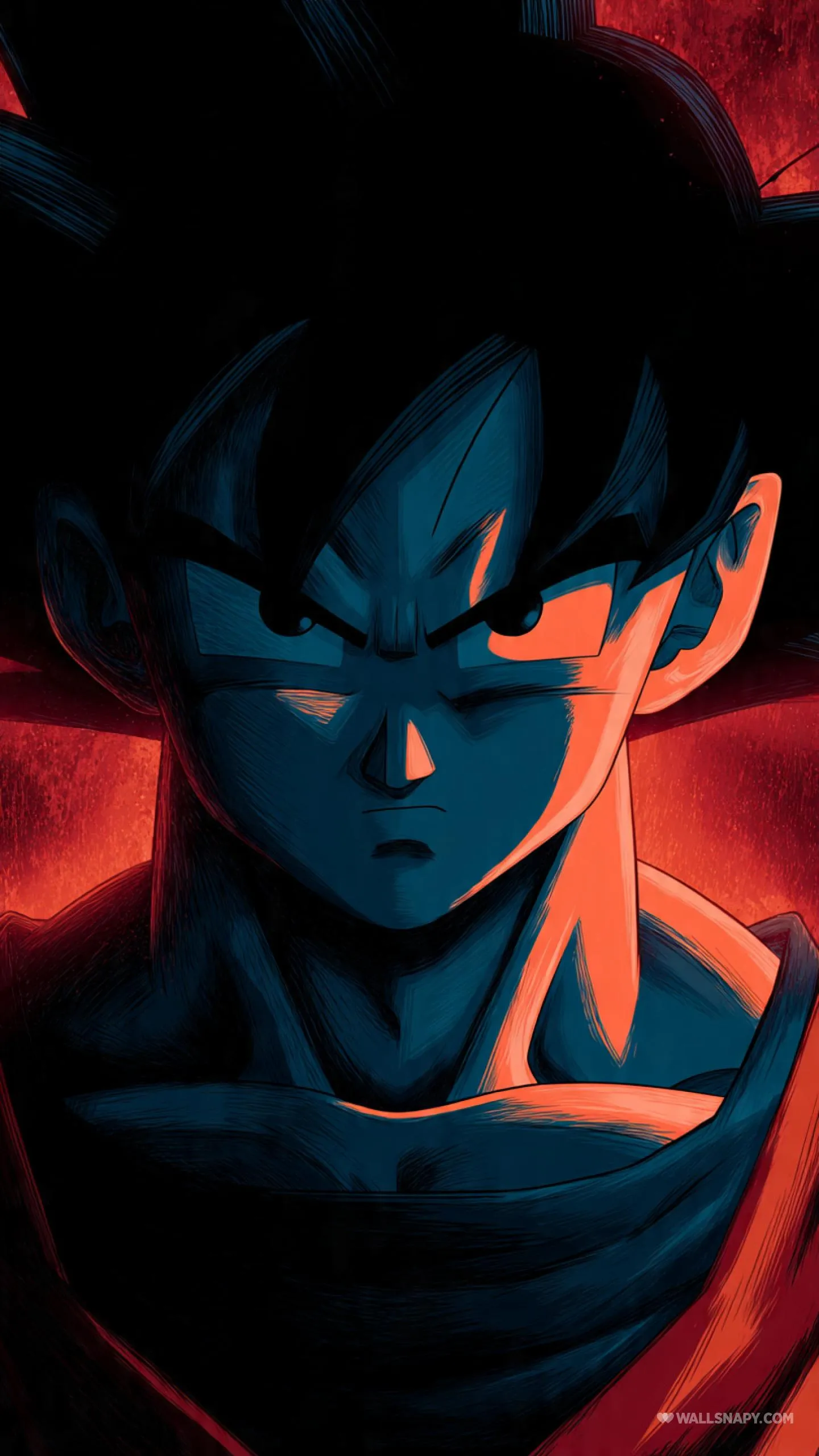 Goku anime style mobile portrait wallpaper 4k