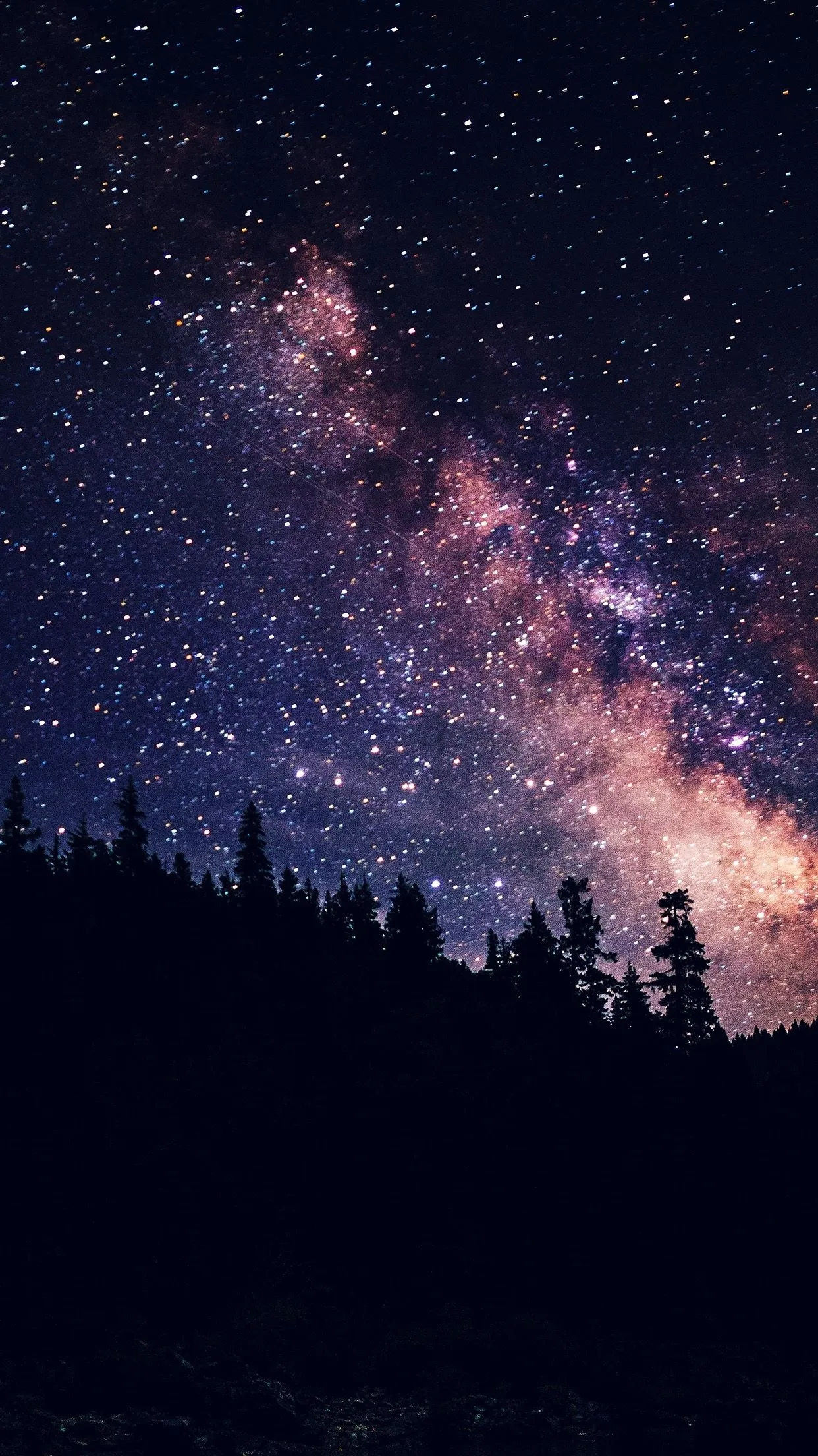 Night Sky Dark Space Milkyway Star Nature Download Free Wallpaper for iPhone 6, 6s, 7, 7s