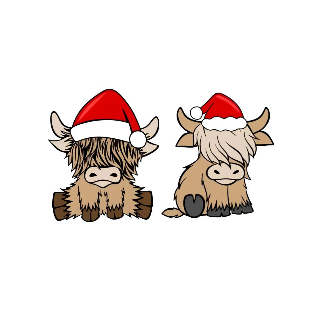 Christmas Cow Wallpaper