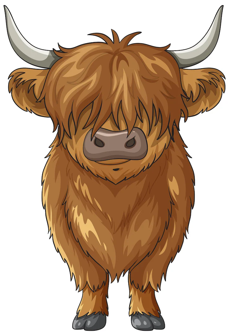 Highland cow art Image