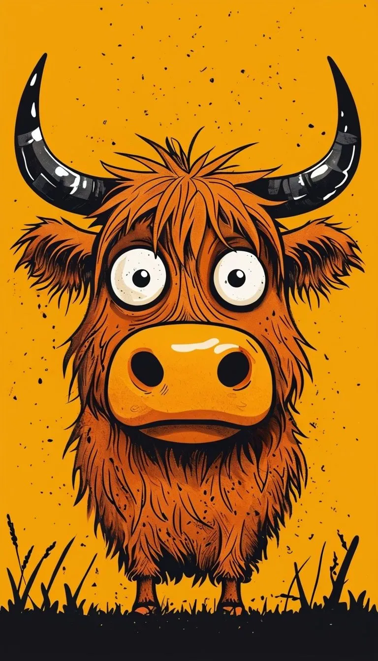 Free and customizeable cow drawing