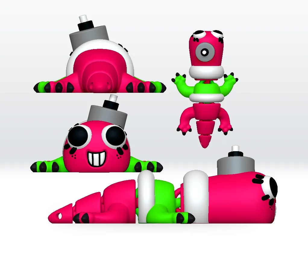 Characters & Creatures STL Download Dandys World Flexi Articulated STL 3D Modelby FnFLab