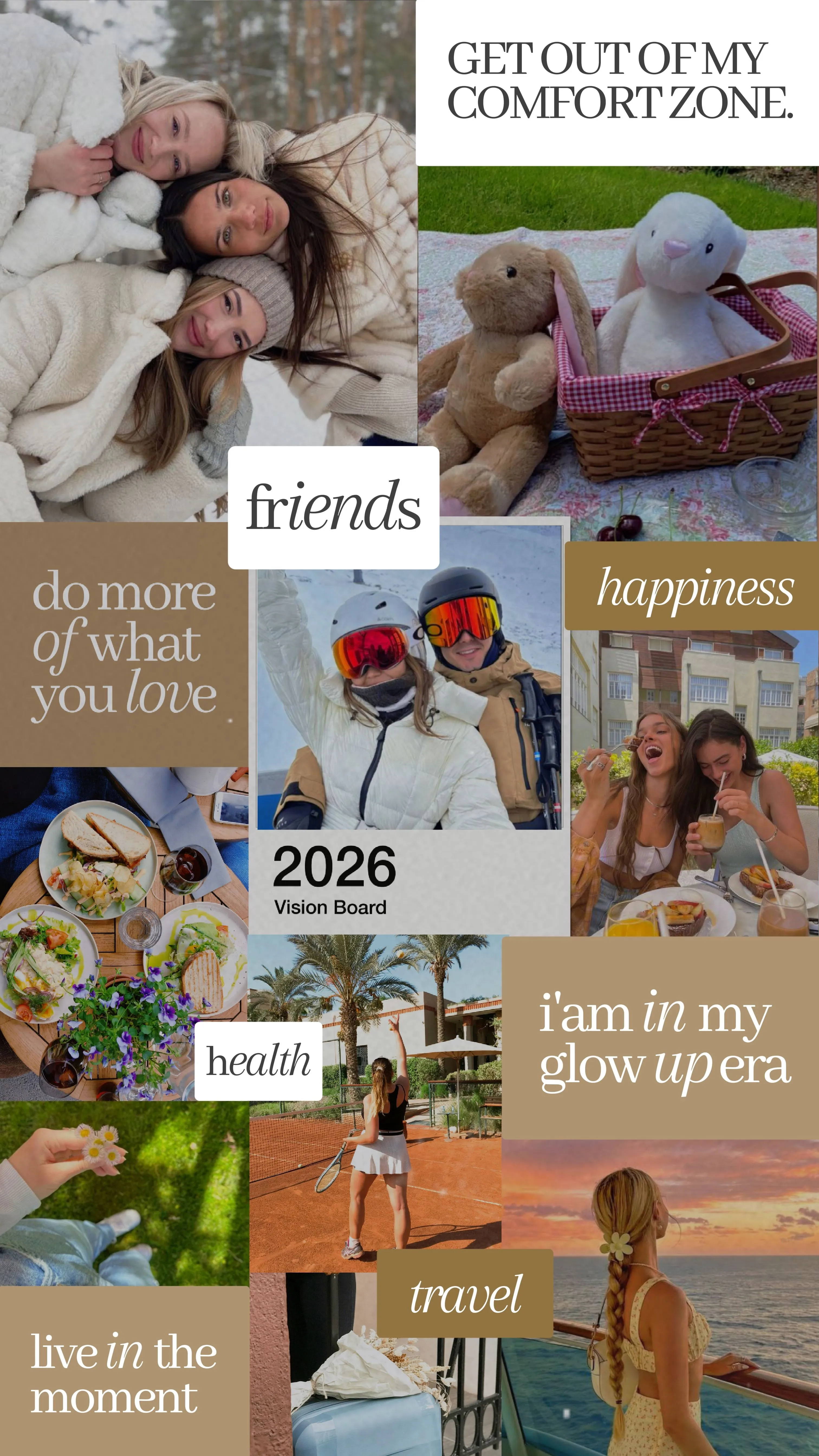 Vision Board 2026 Wallpaper Photo Collage