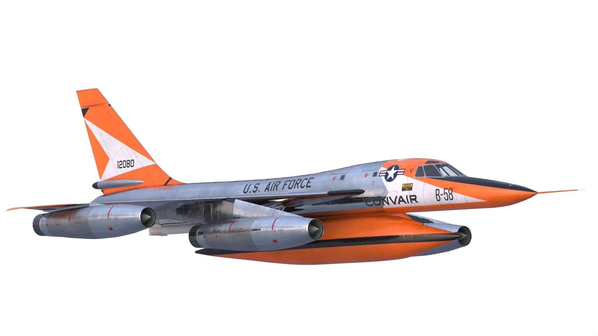 B 58 Hustler Nuclear Bomber 3D Model 3D Model