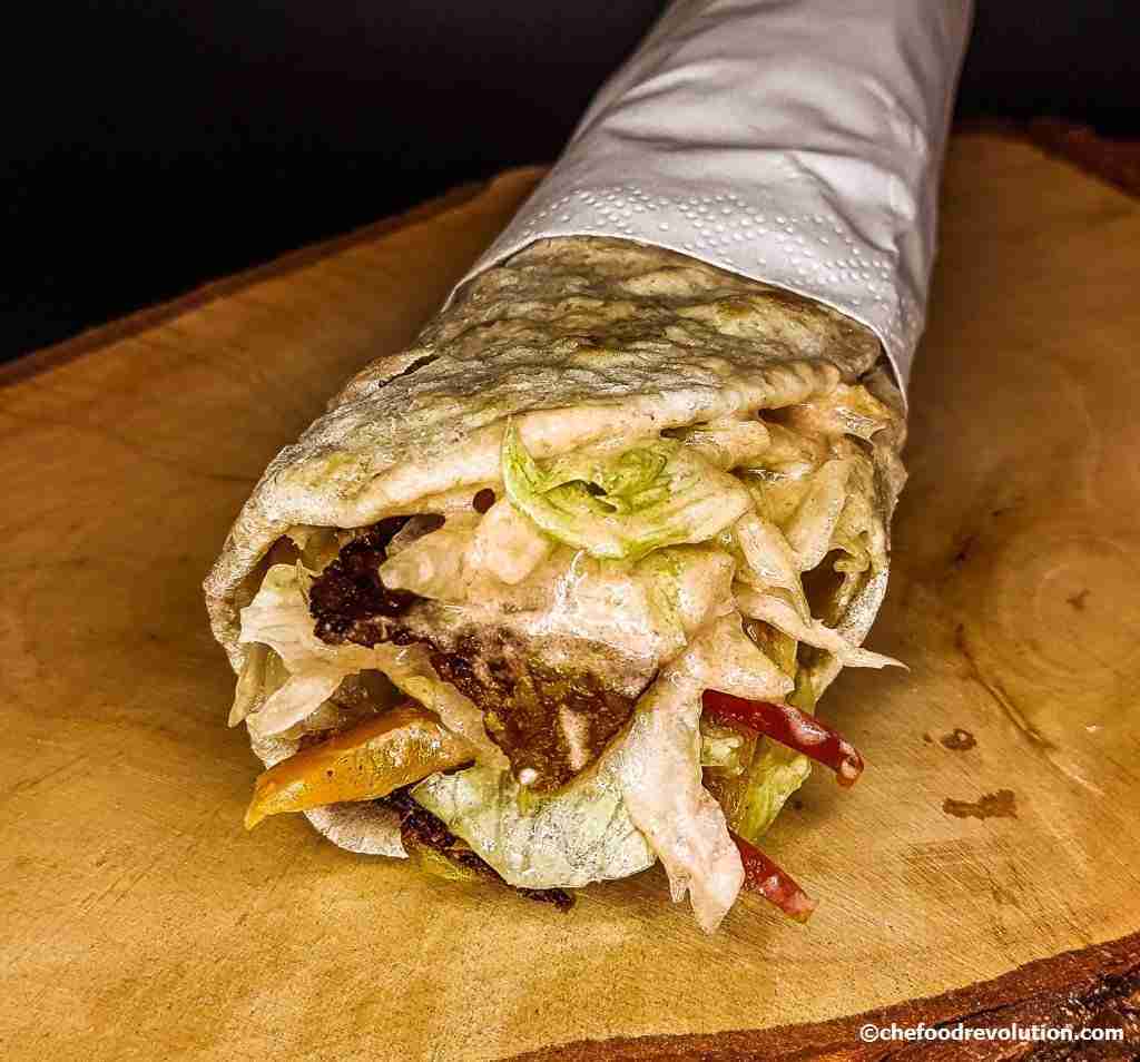 Vegetarian Doner Kebab wrap recipe, far better than the original