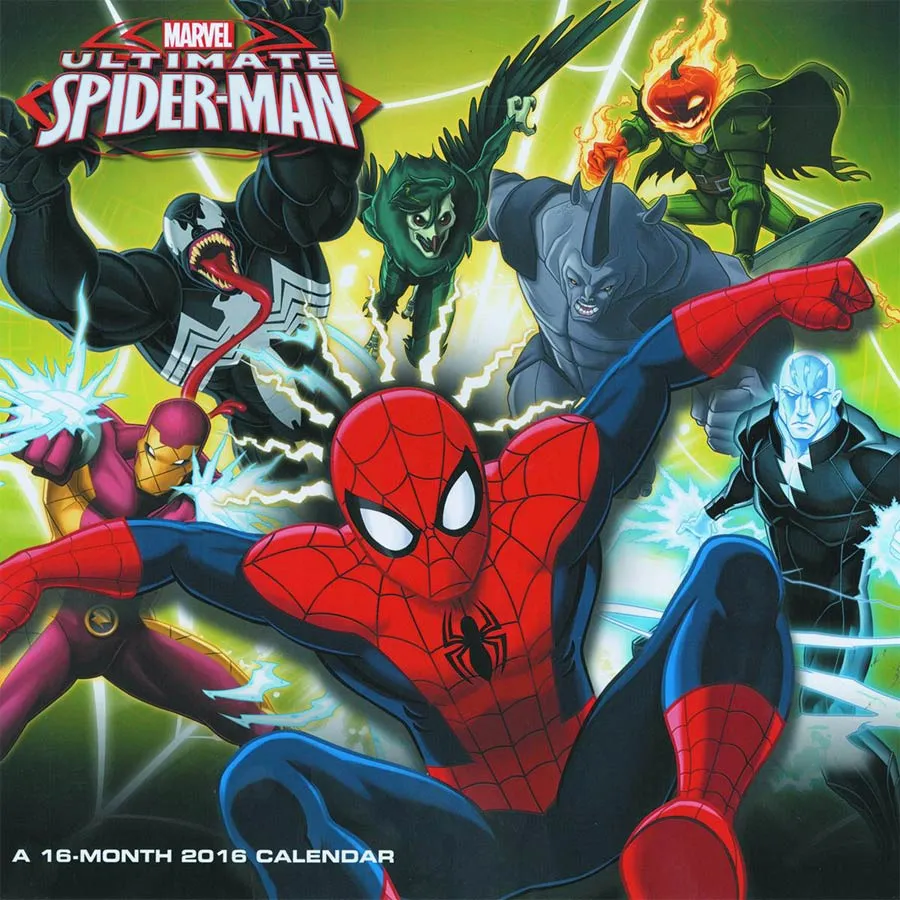 Ultimate Spider Man Villains 2016 12x12 Inch Wall Calendar