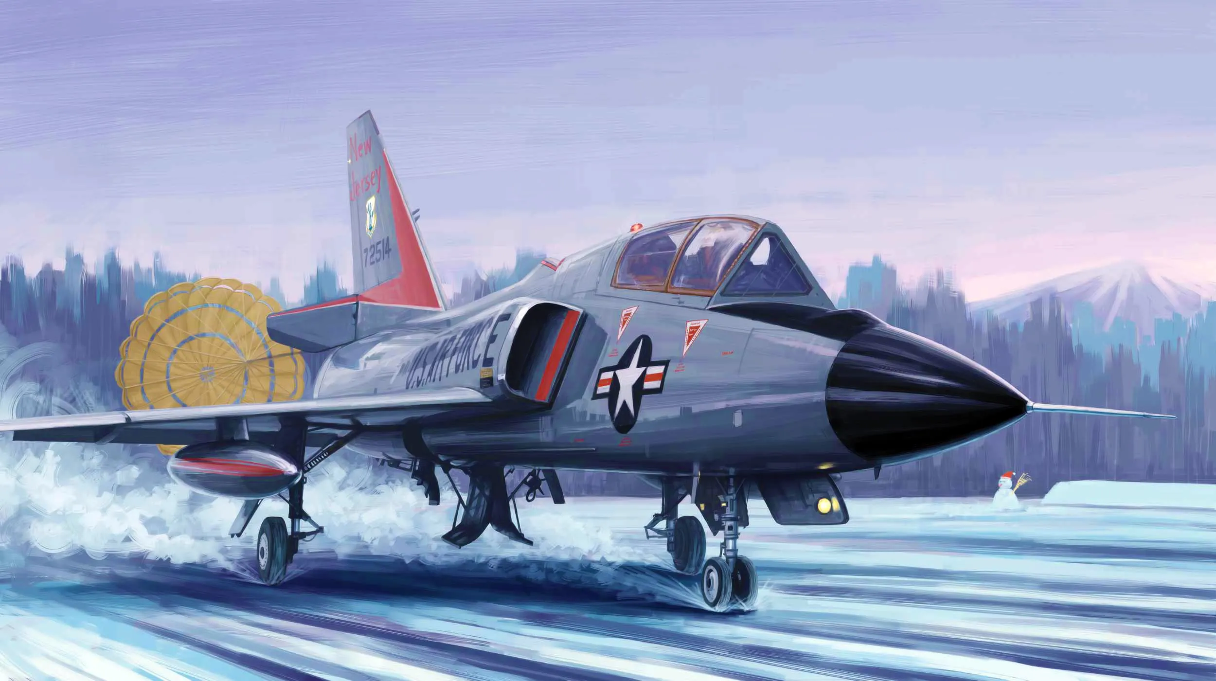 Wallpaper Art, Painting, Jet, Convair F 106 Delta Dart For Mobile And Desktop, Section авиация, Resolution 2500x1400